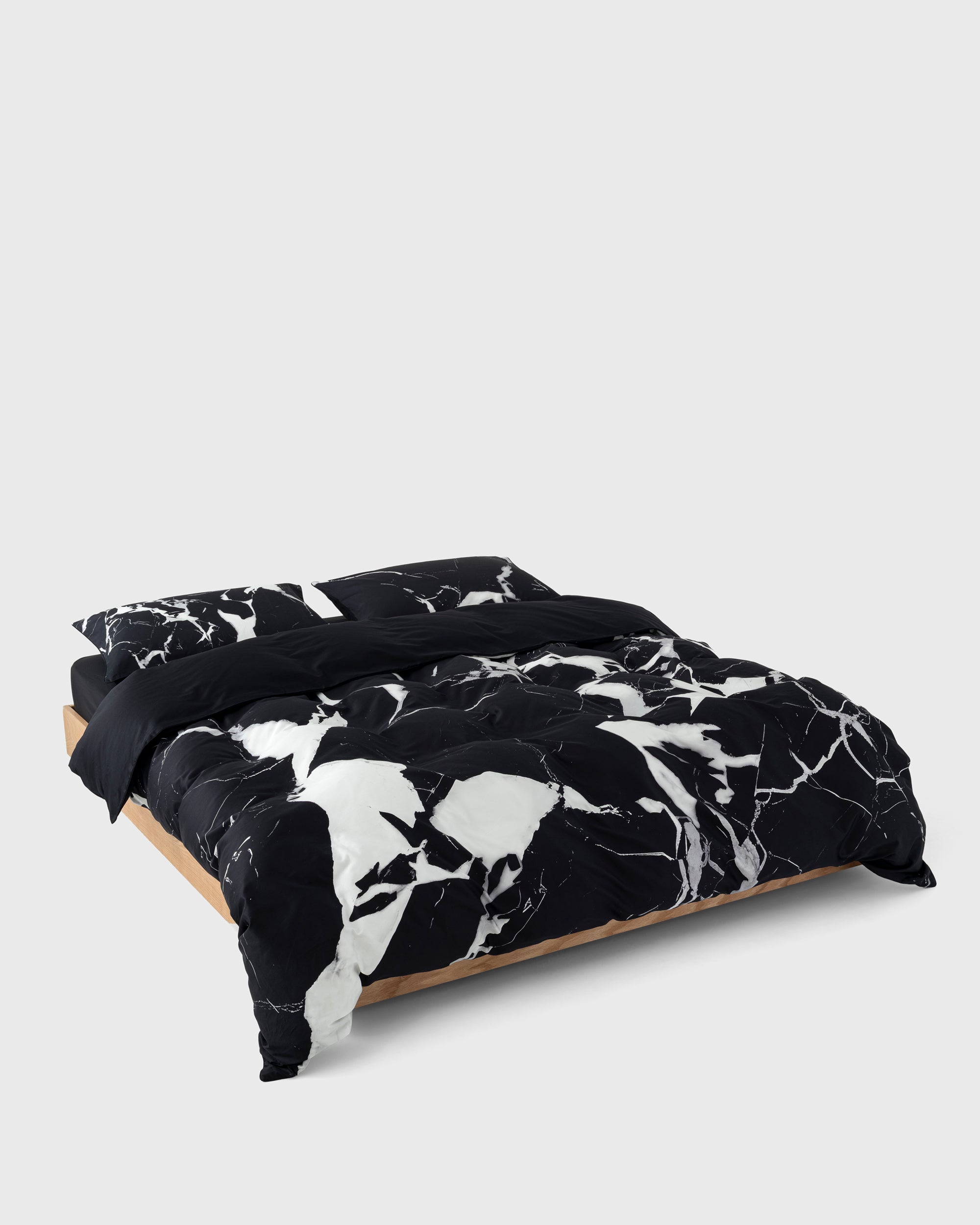 B&W Marble Duvet Cover
