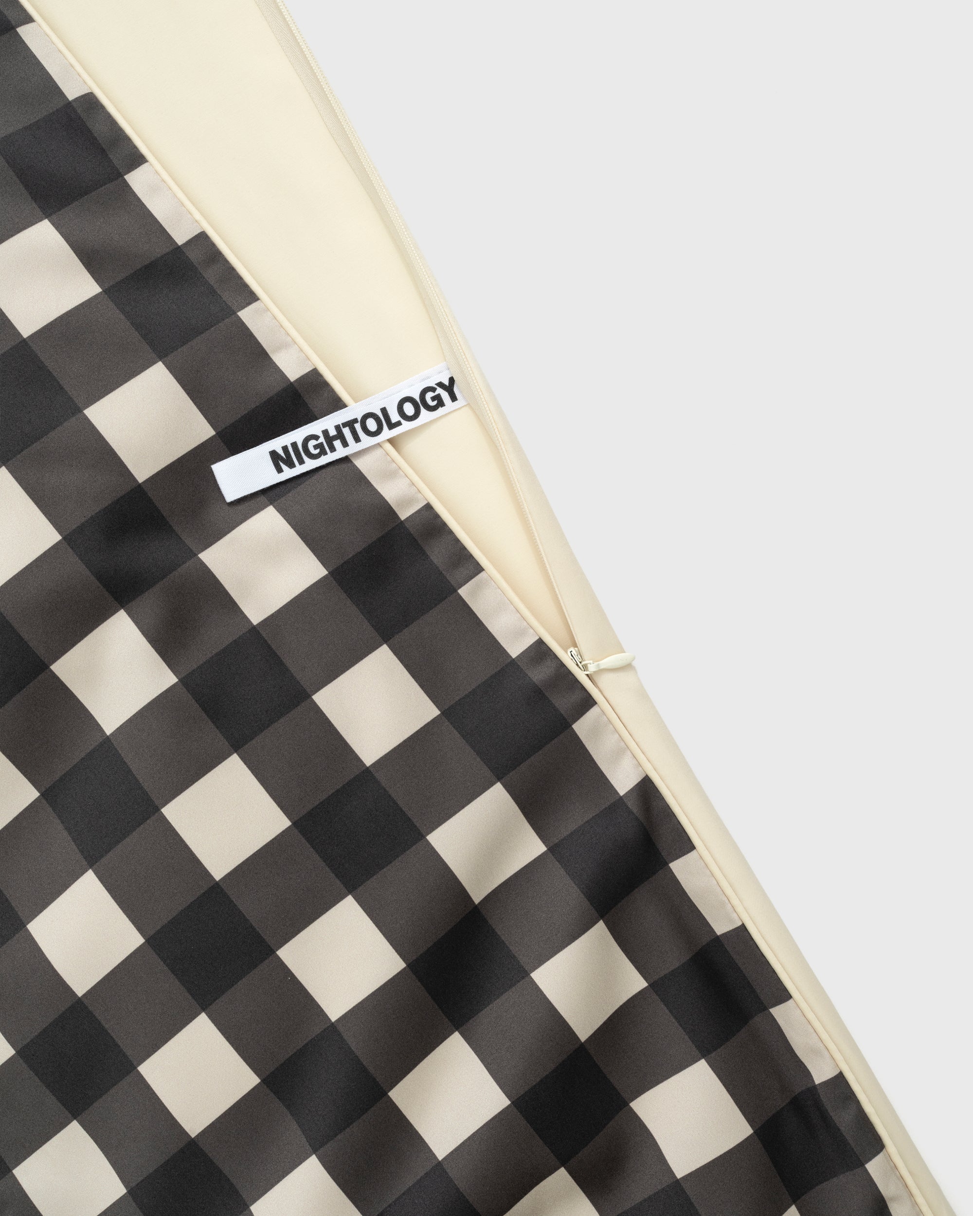 Beige Gingham Duvet Cover