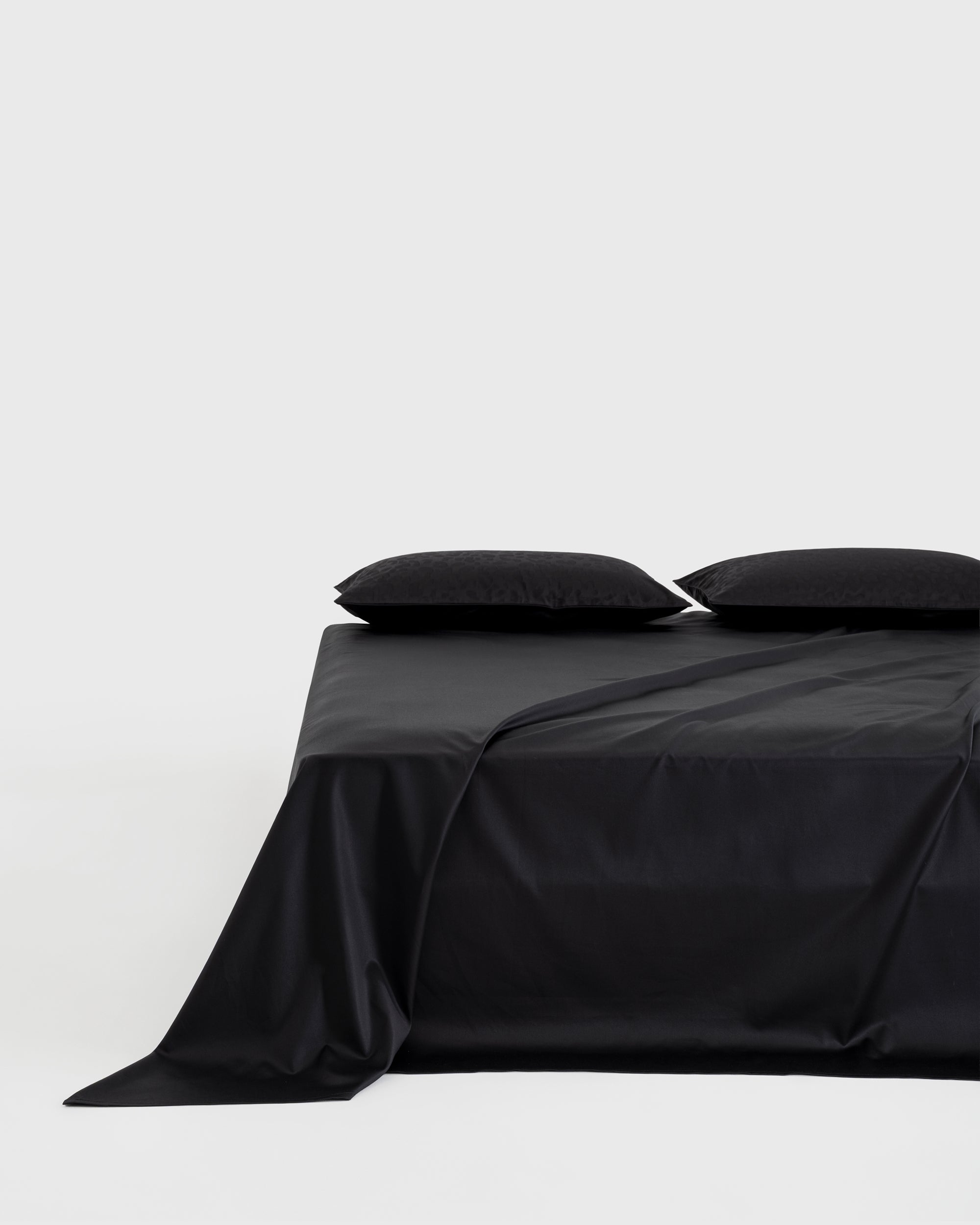 Black Jacquard Leopard Flat Sheet