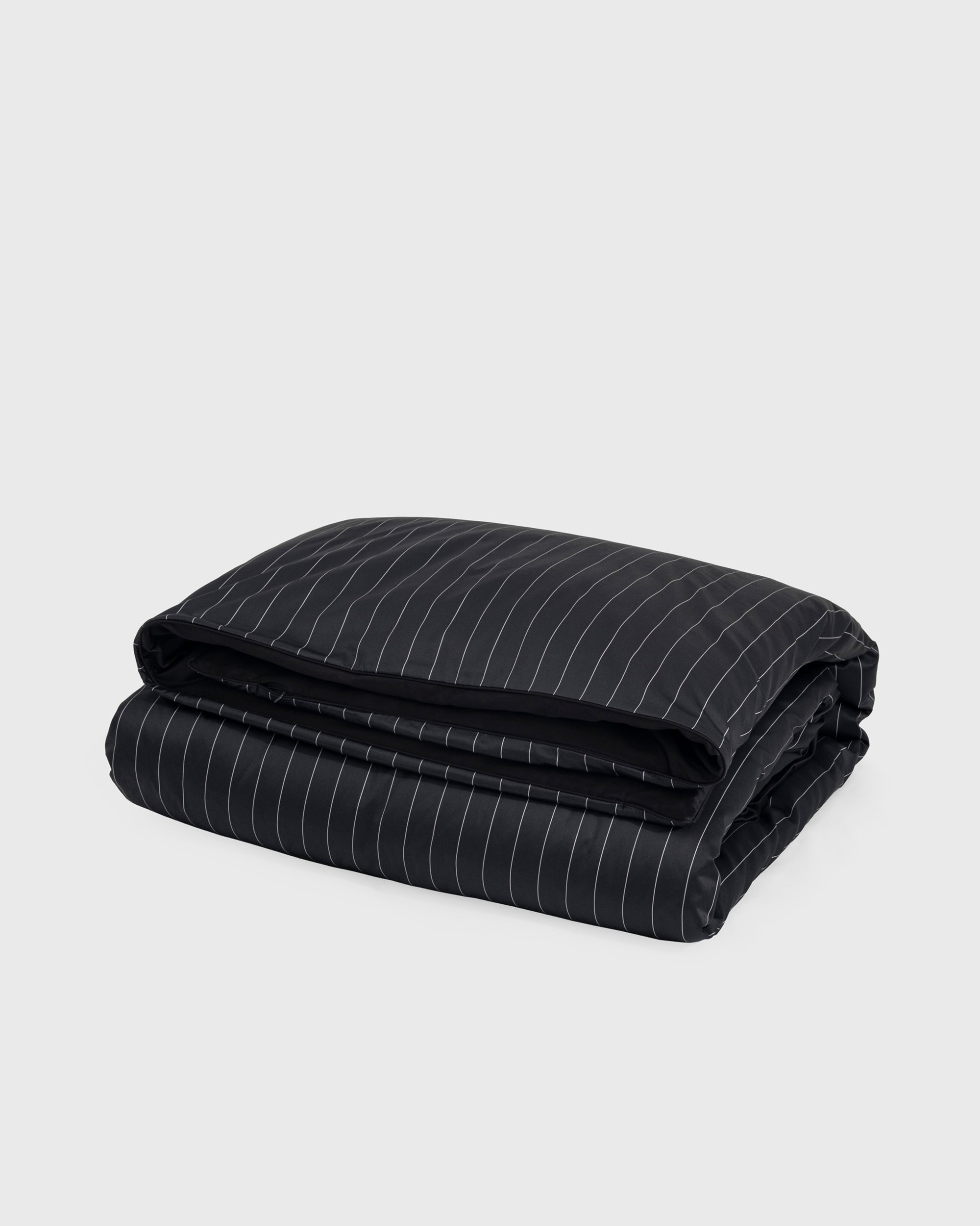 Black Pinstripe Duvet Cover