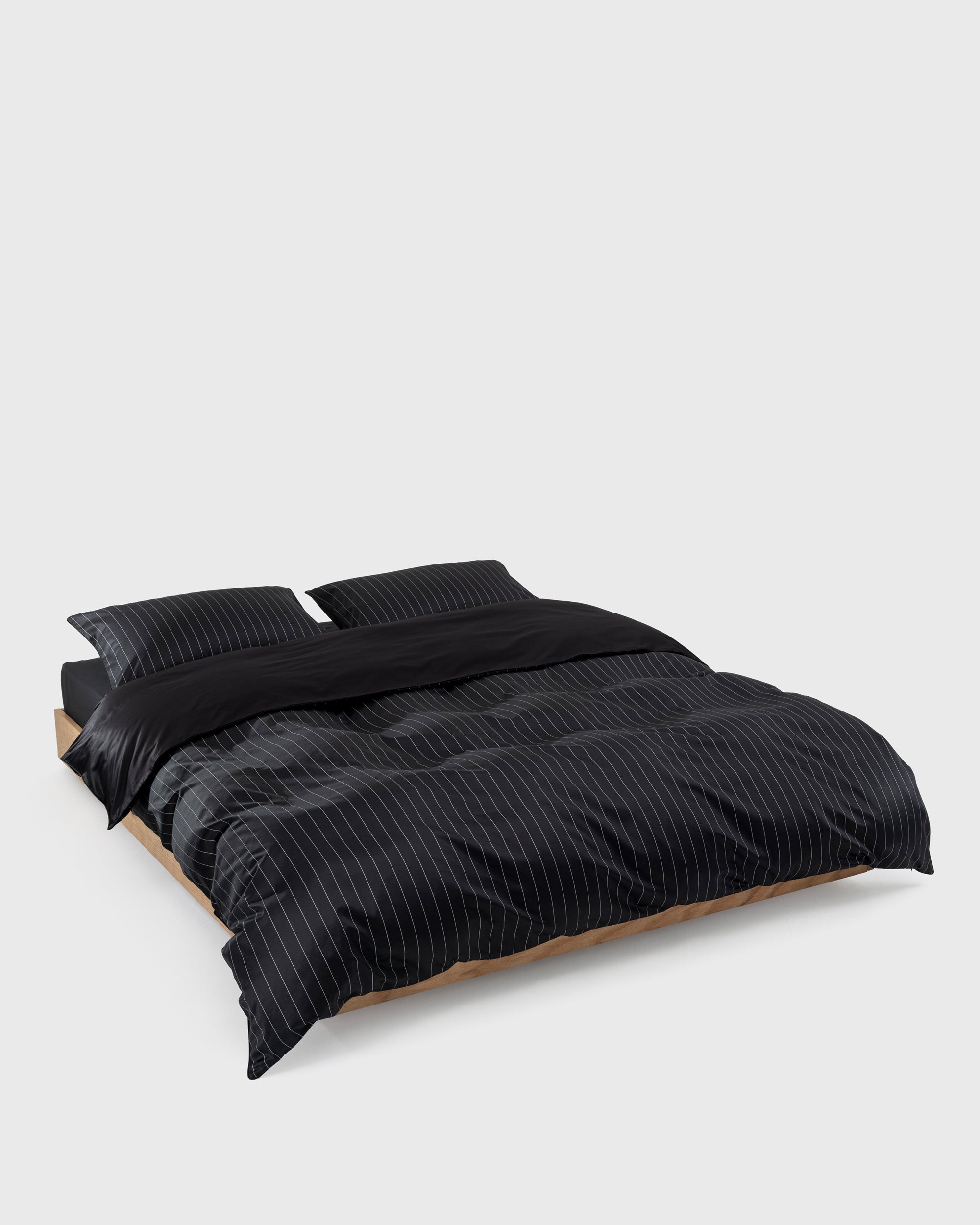 Black Pinstripe Duvet Cover