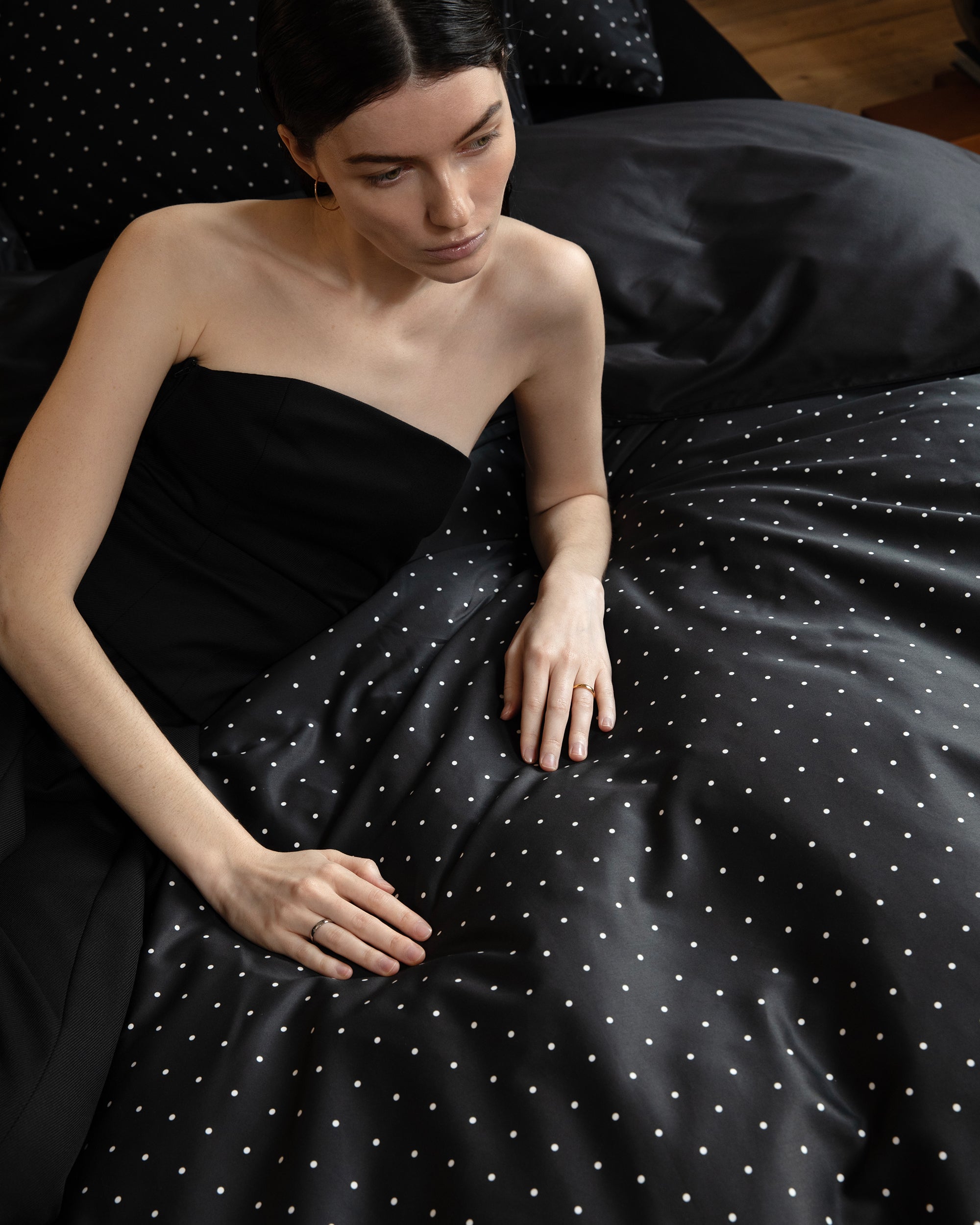 Black Polka-dot 4MM Duvet Cover