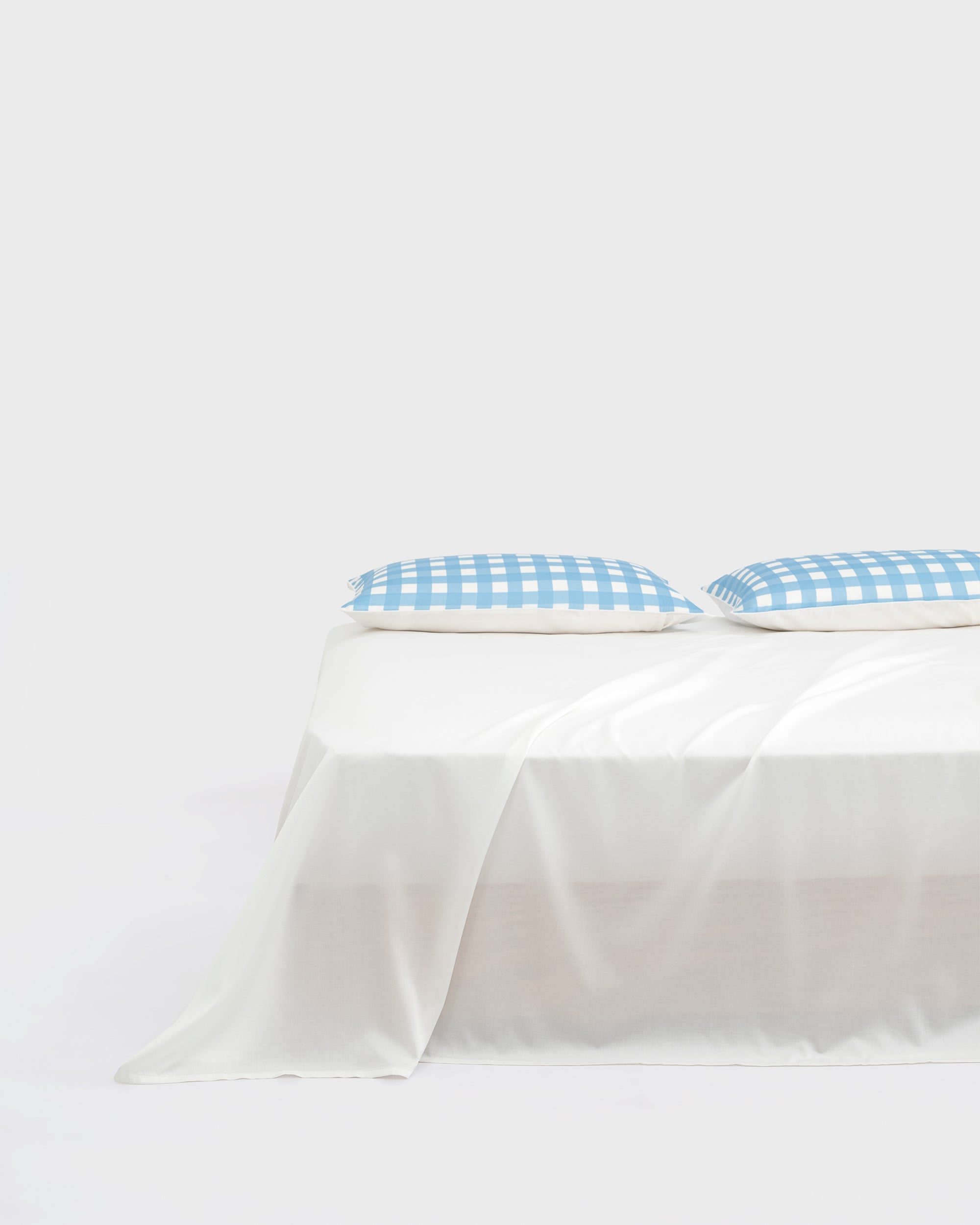 Blue Gingham Flat Sheet