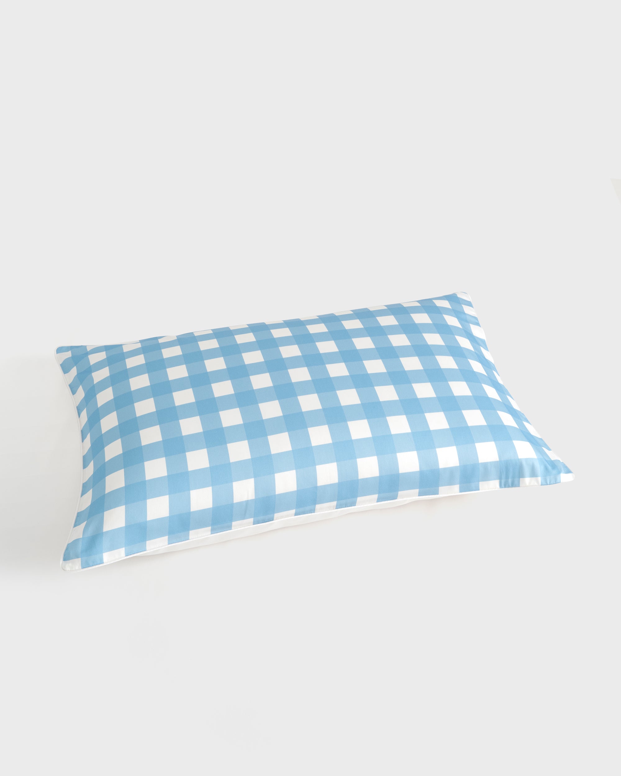 Blue Gingham Pillowcase