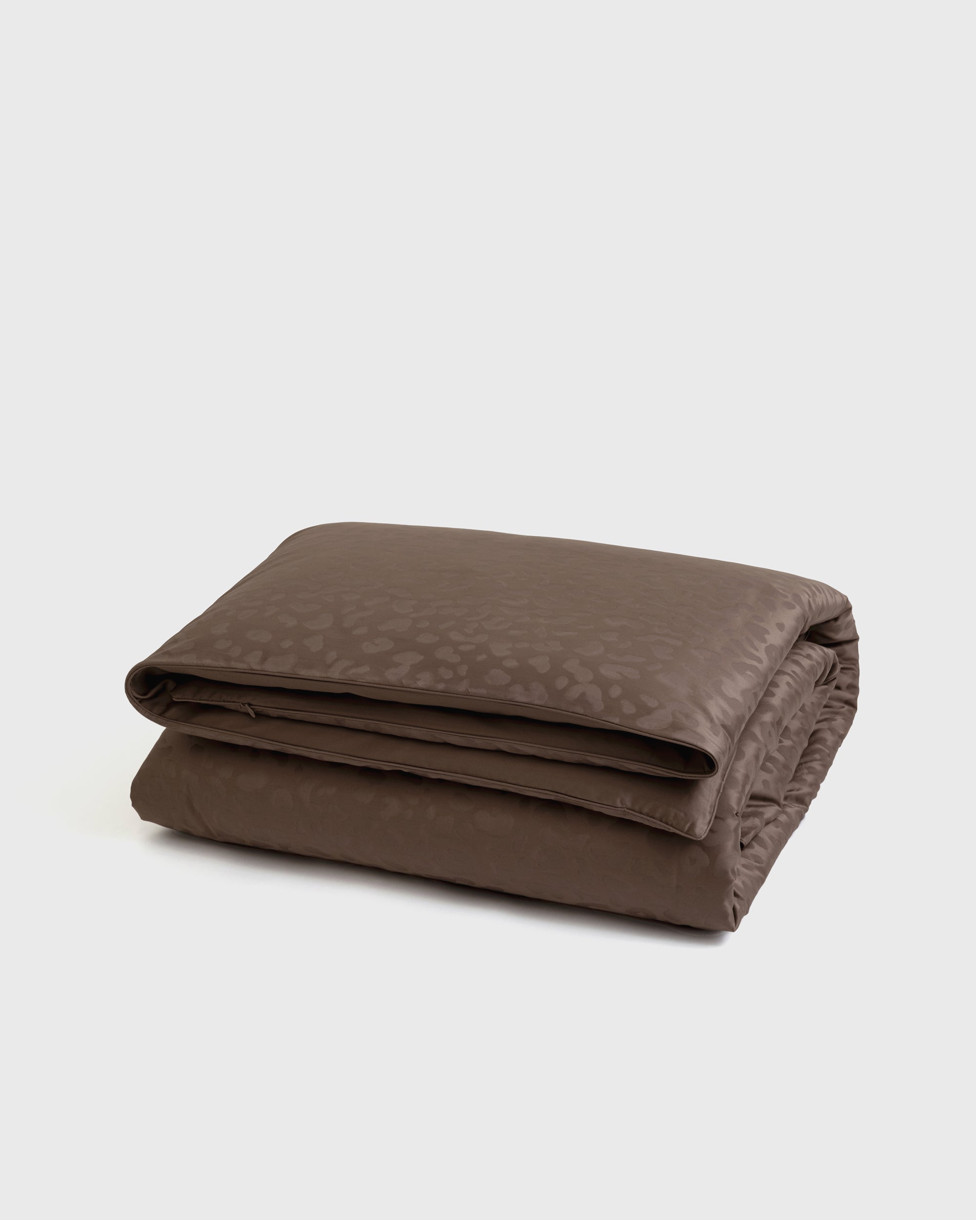 Coffee Jacquard Leopard Duvet Cover