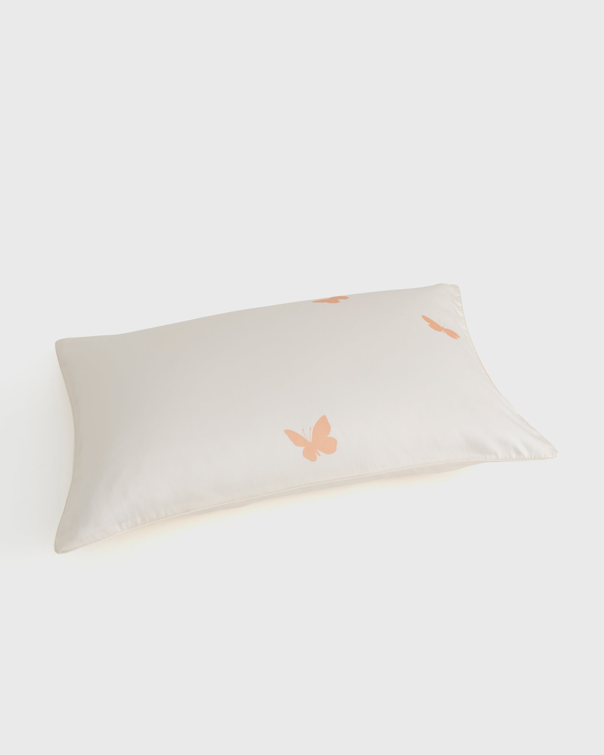 Cream Butterfly Pillowcase Pair