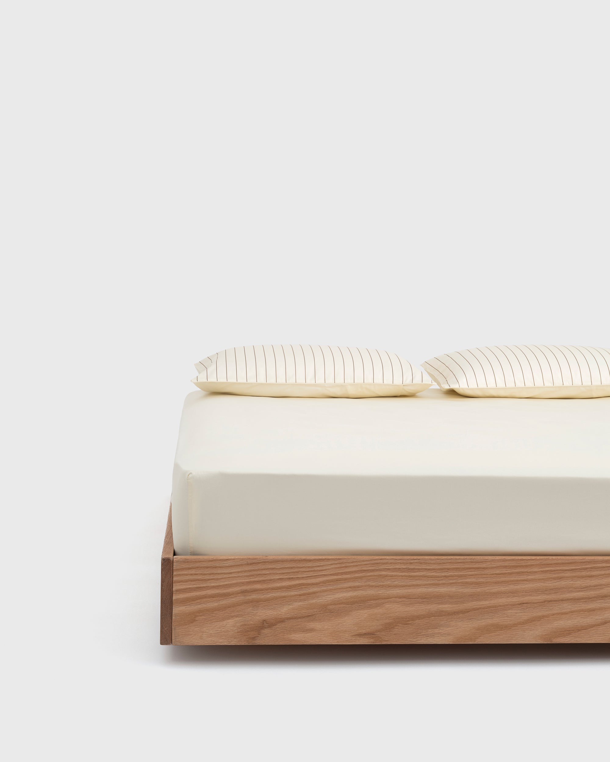 Cream Pinstripe Fitted Sheet