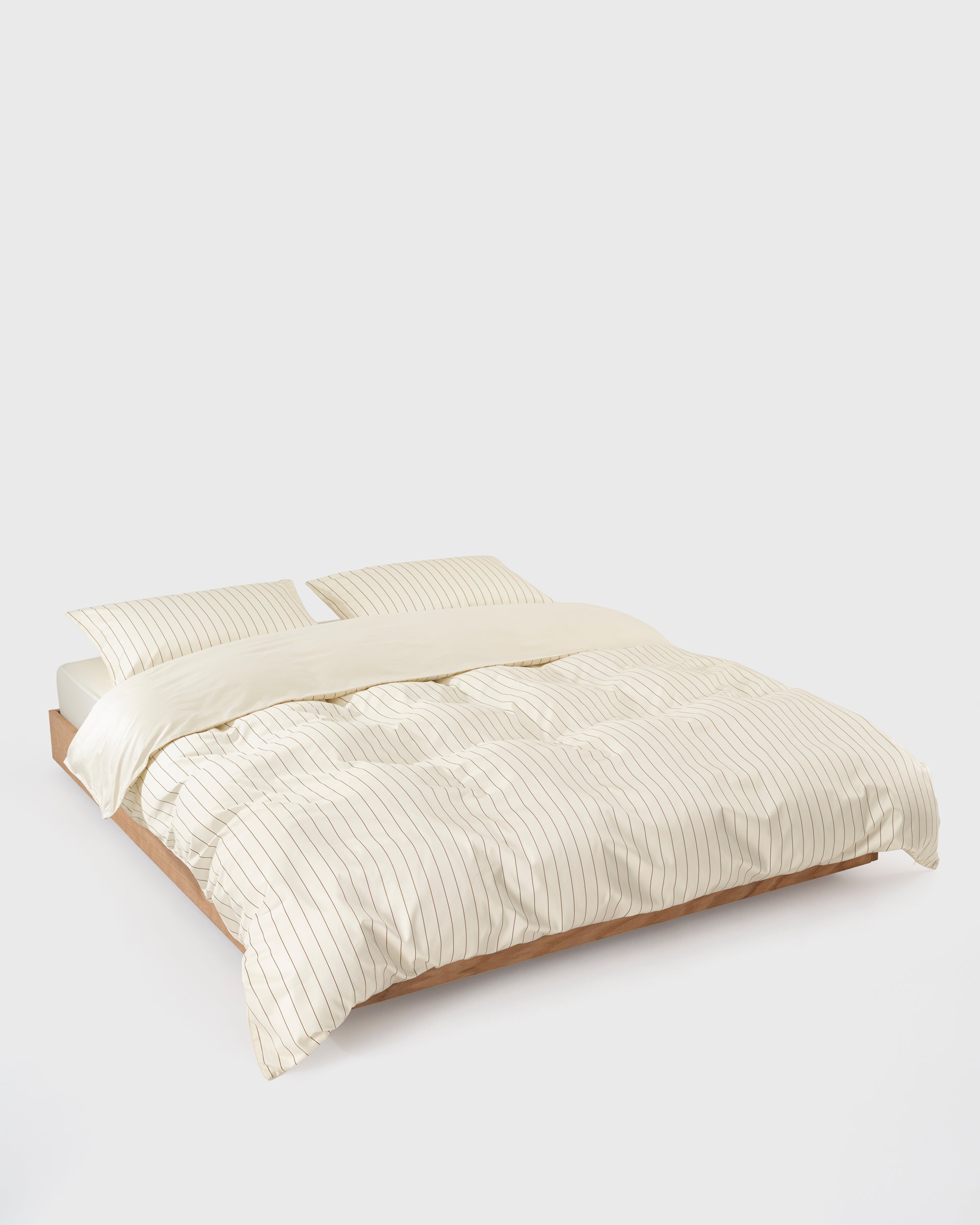 Cream Pinstripe Duvet Cover