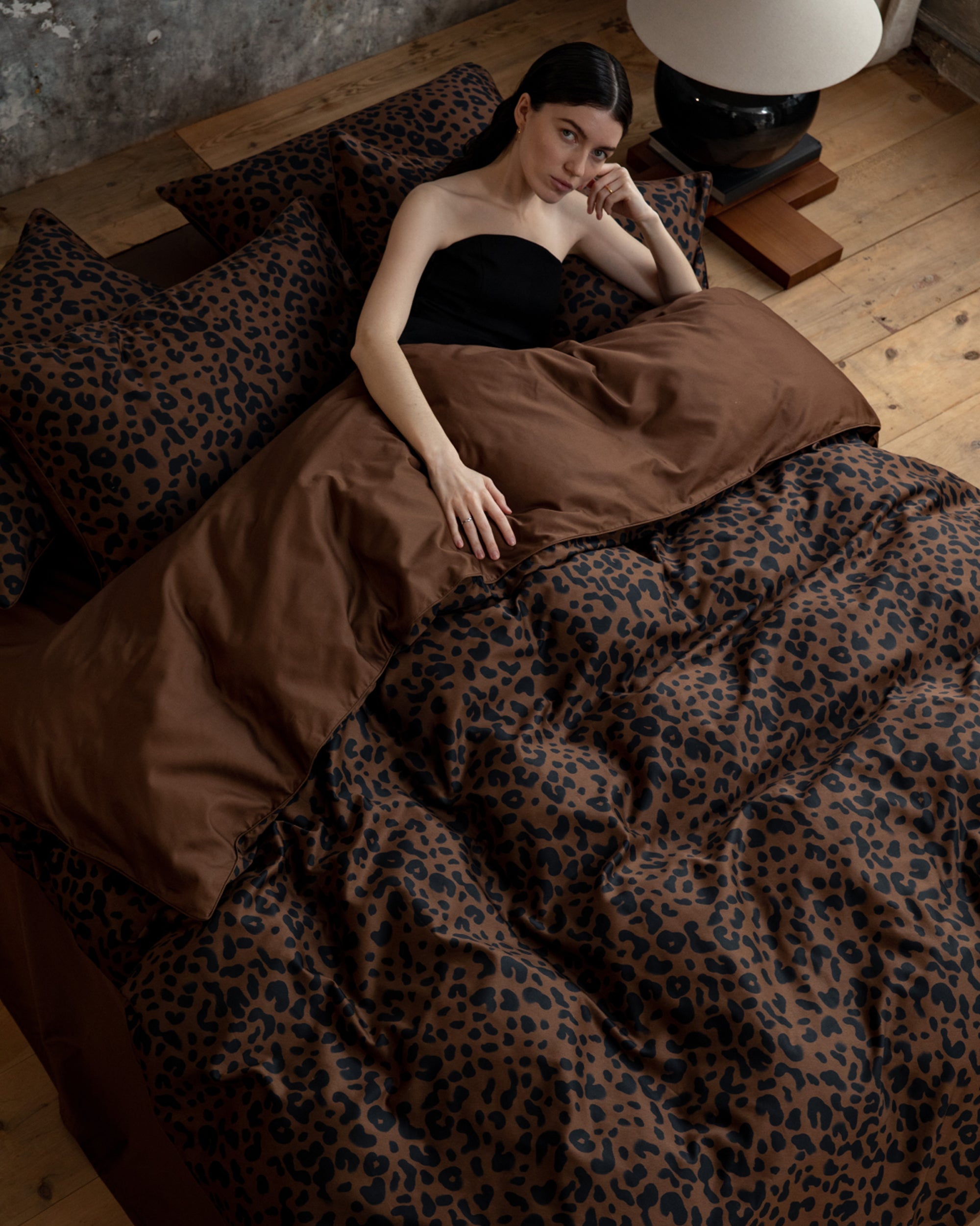 Dark Leopard Duvet Cover