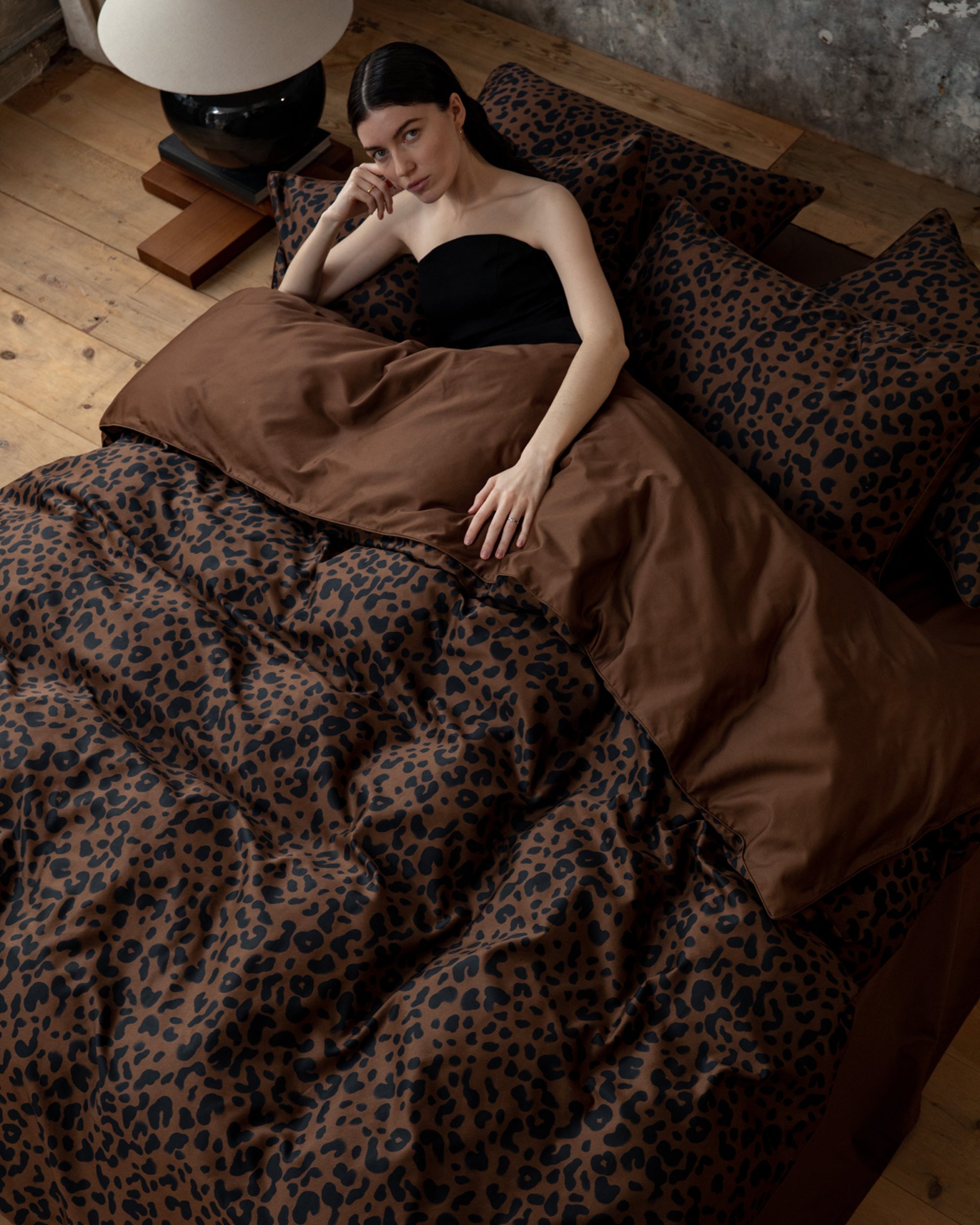 Dark Leopard Duvet Cover