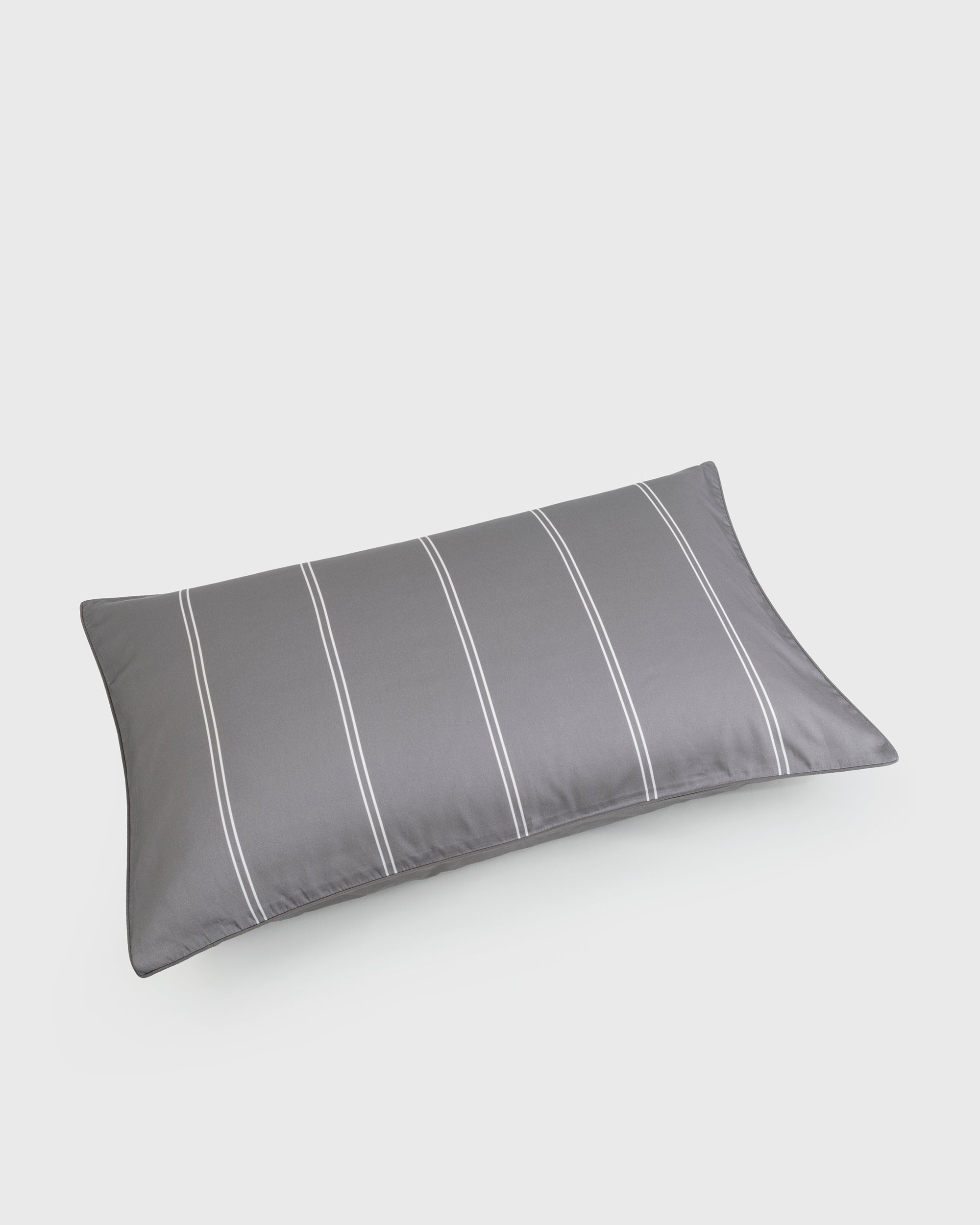 Grey Dual Pinstripe Pillowcase