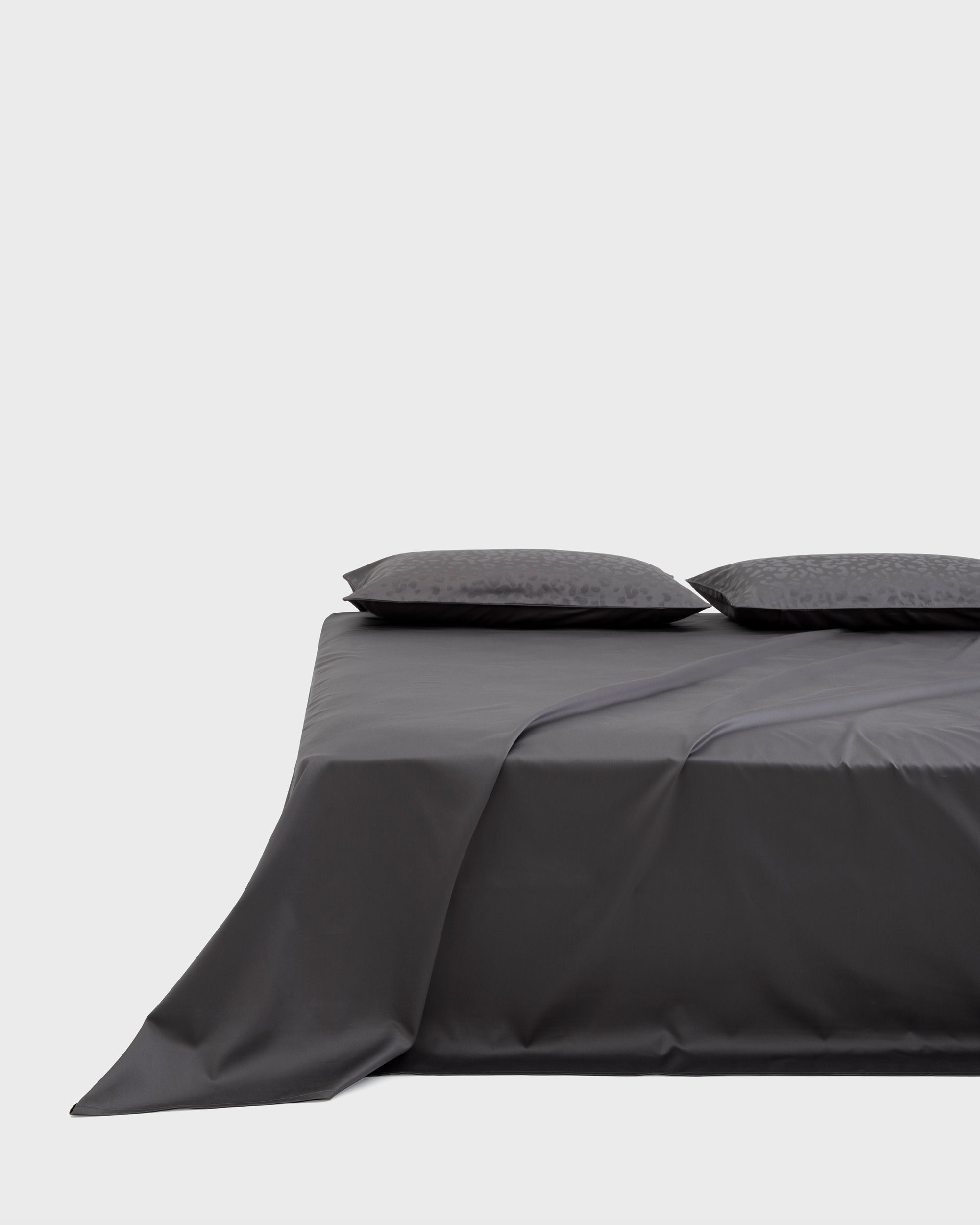 Grey Jacquard Leopard Flat Sheet