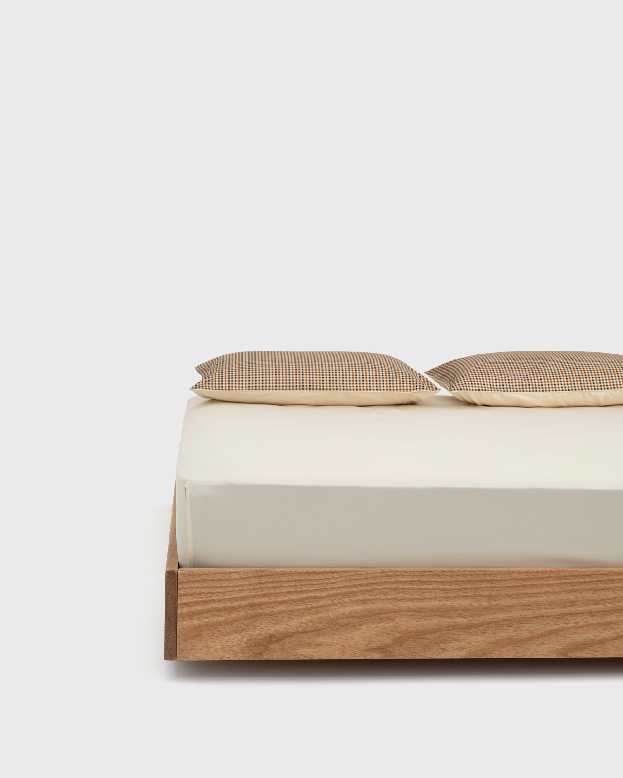 Mini Beige Gingham Fitted Sheet