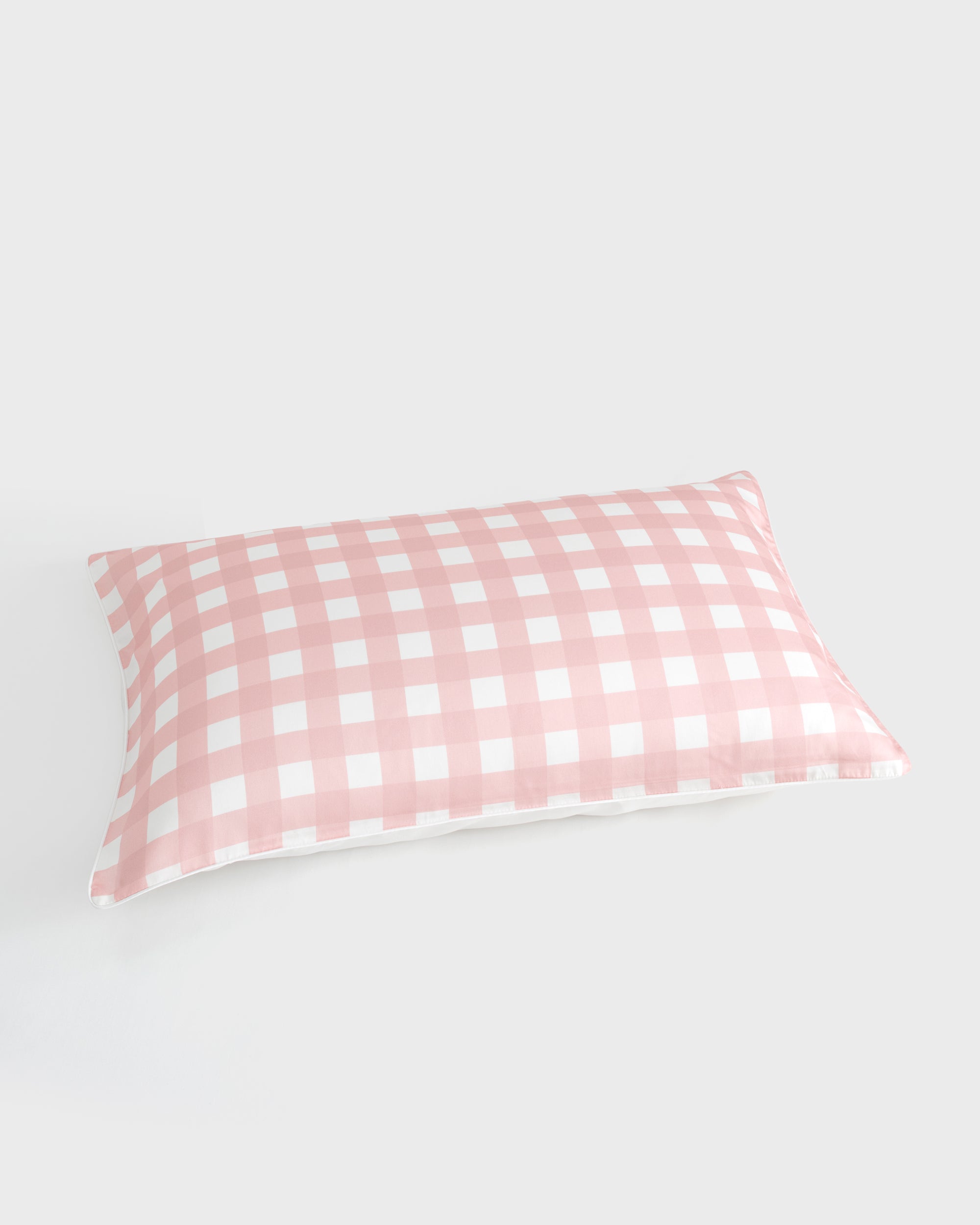 Pink Gingham Pillowcase