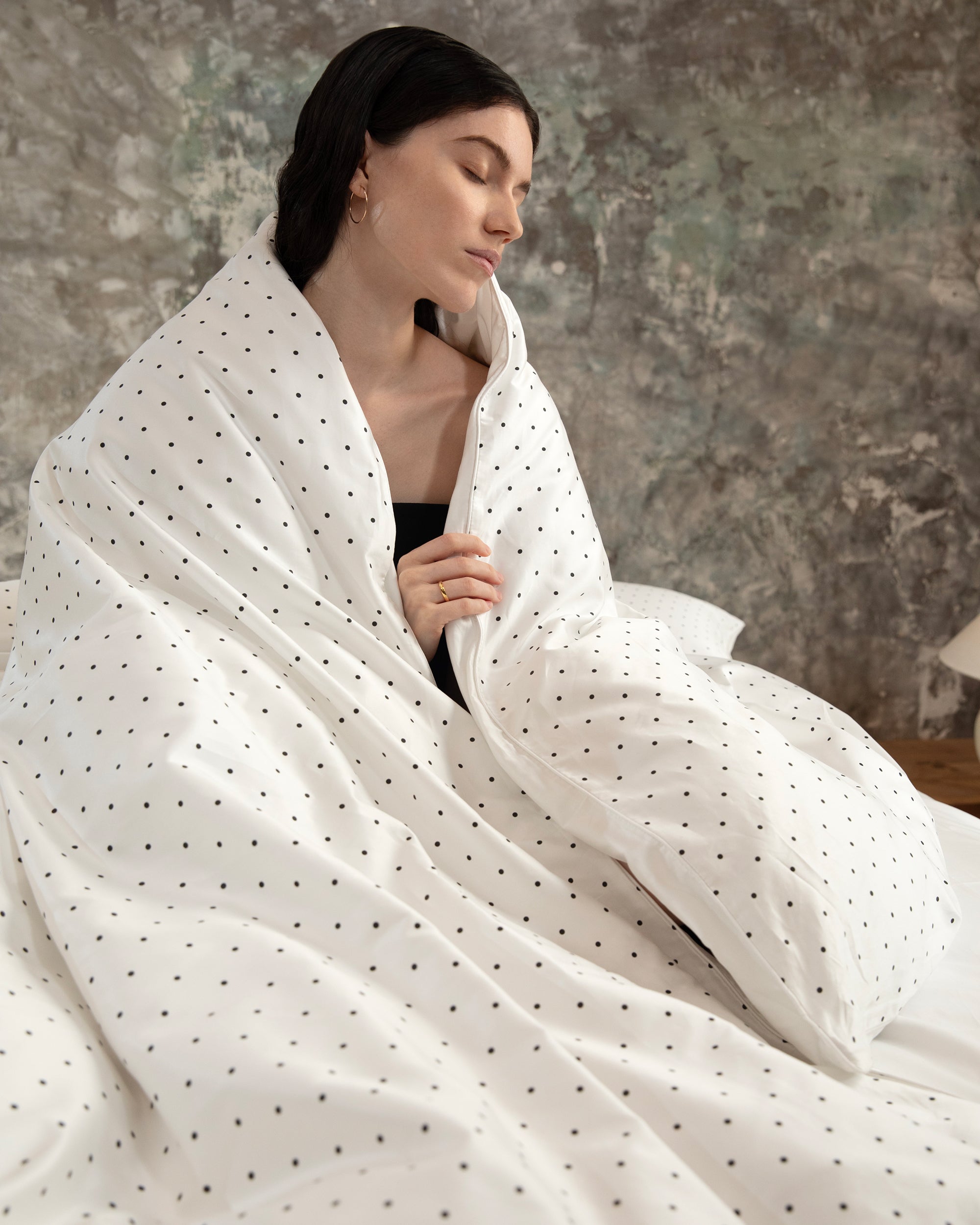 White Polka-dot 4MM Duvet Cover