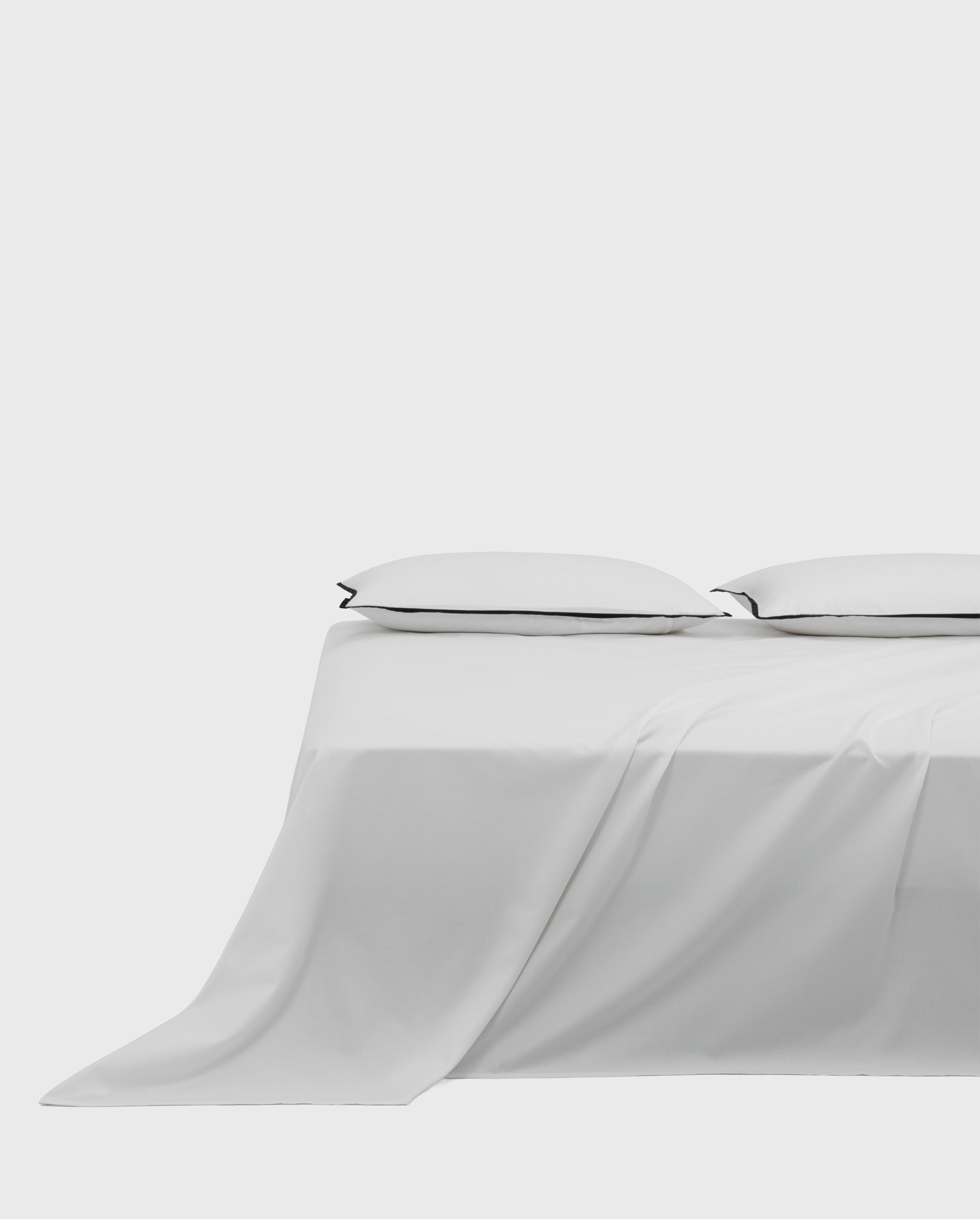 White Black Stroke Flat Sheet