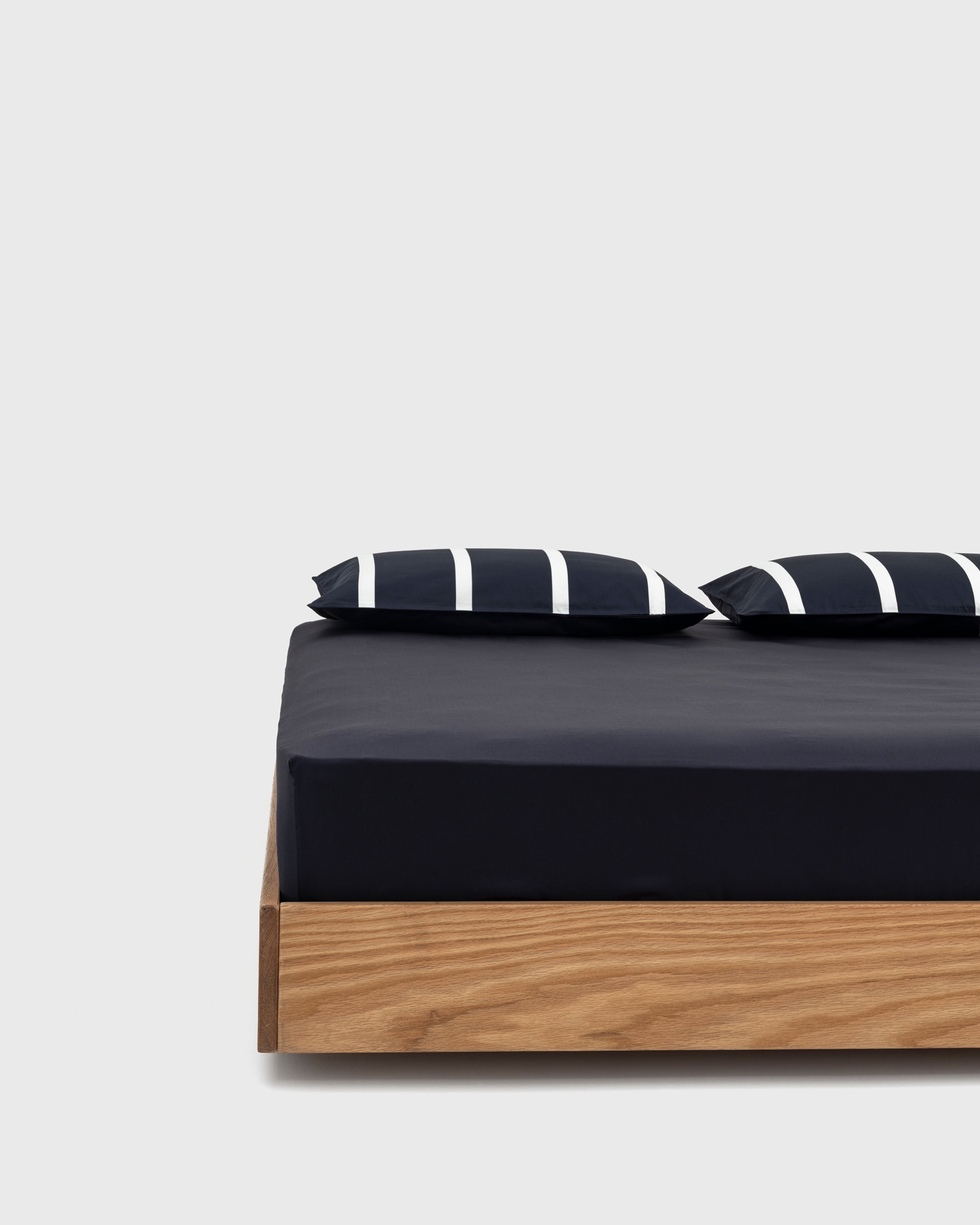 Wide Blue Stripe Fitted Sheet