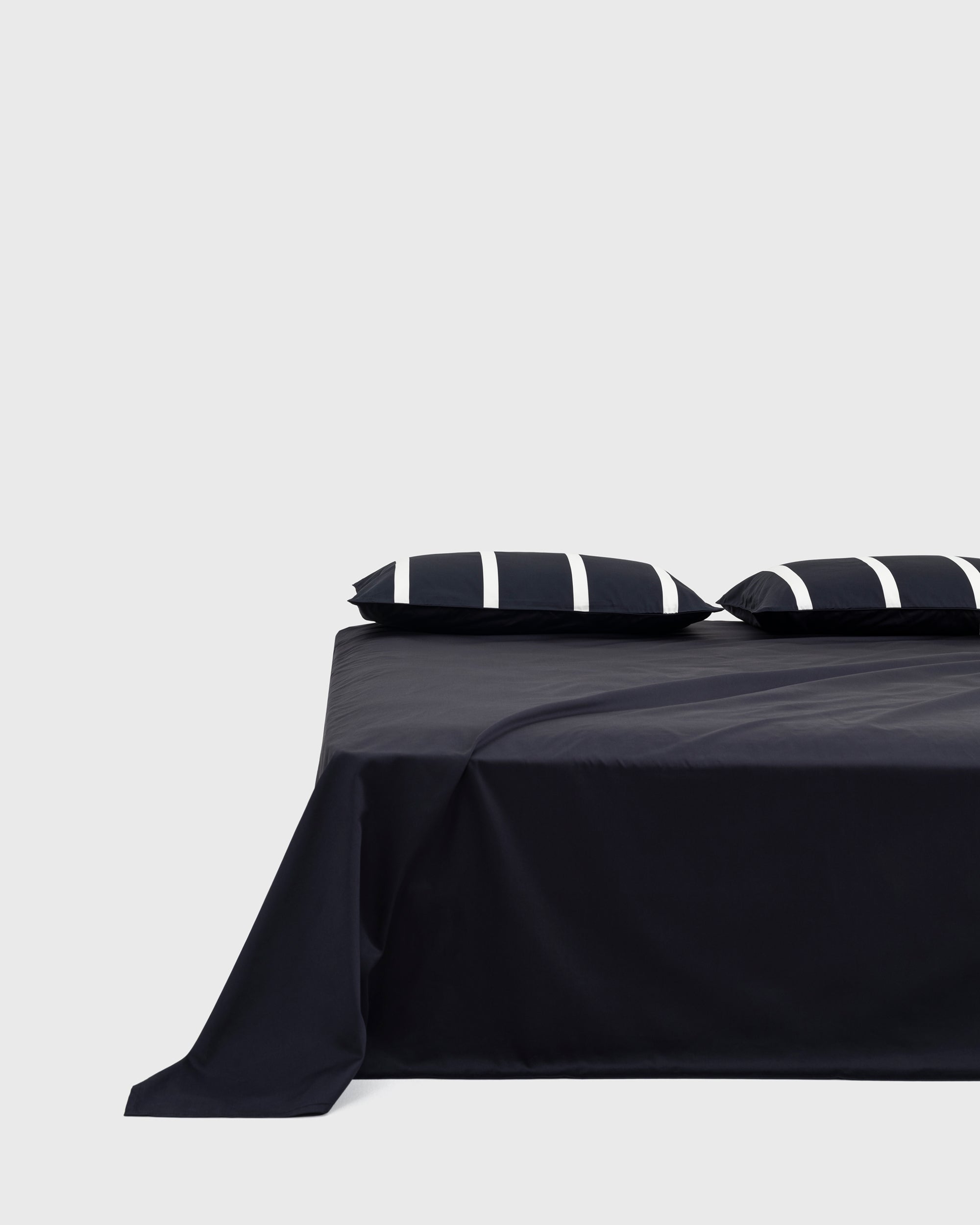 Wide Blue Stripe Flat Sheet