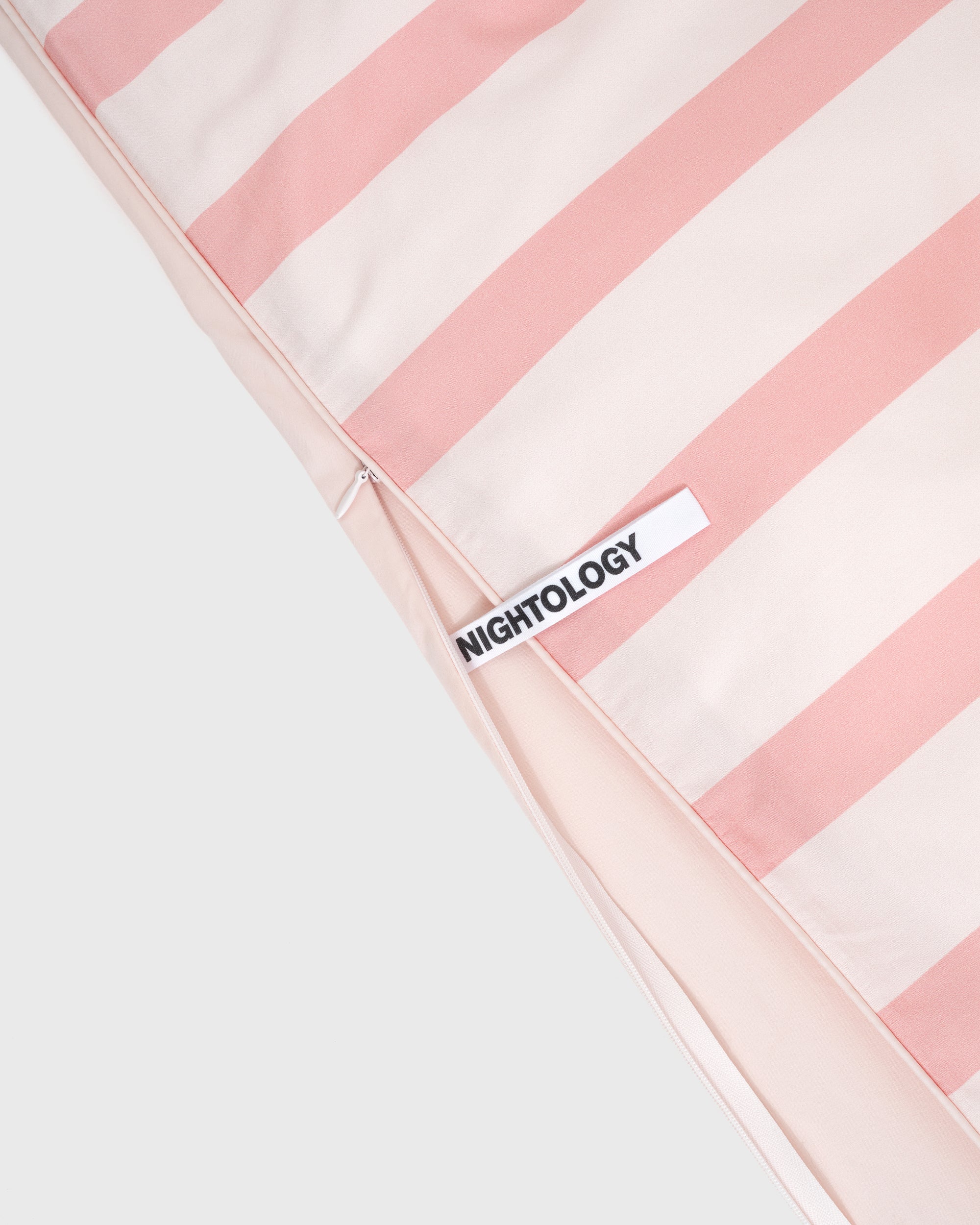 Wide Pink Stripe Duvet Cover
