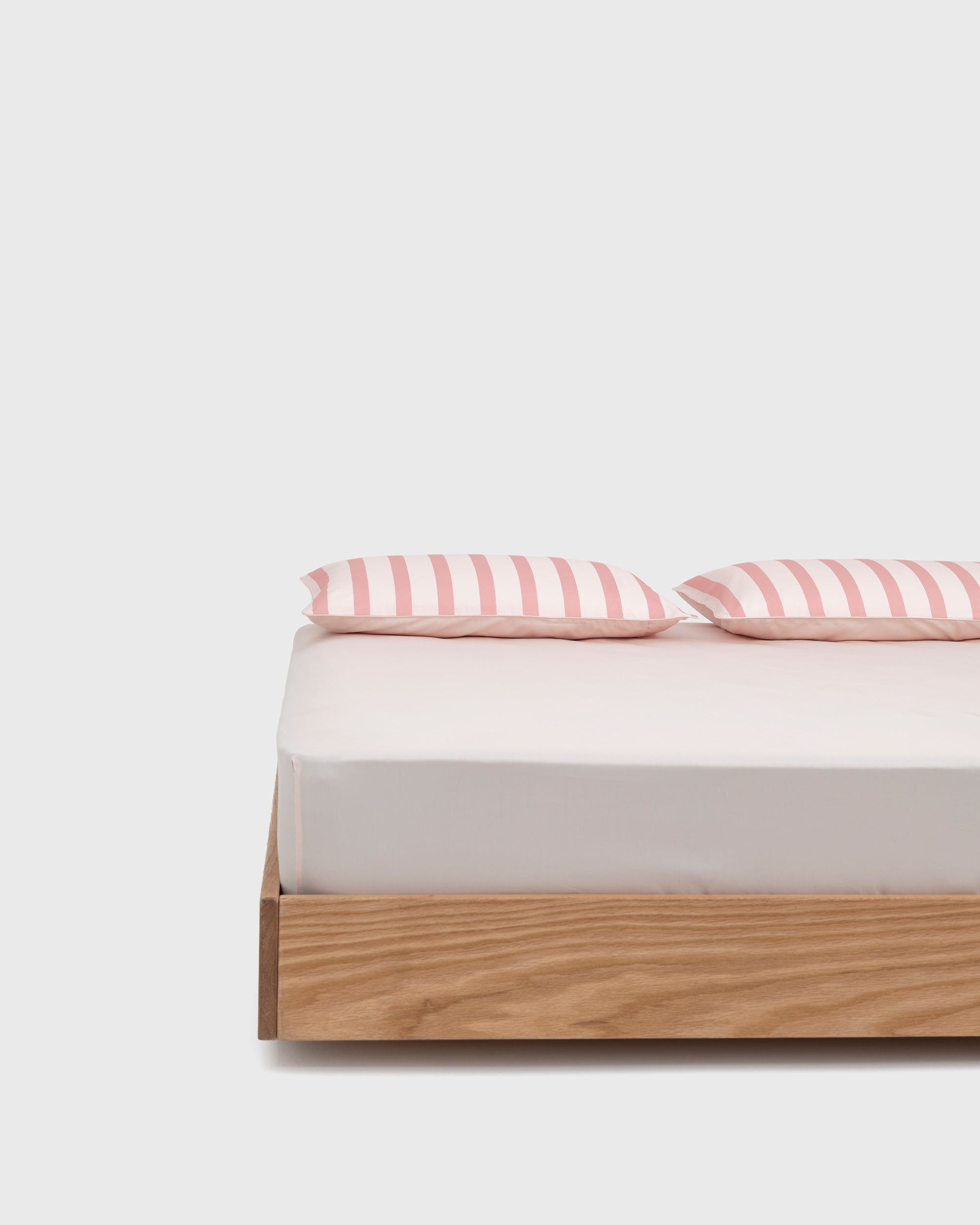 Wide Pink Stripe Fitted Sheet