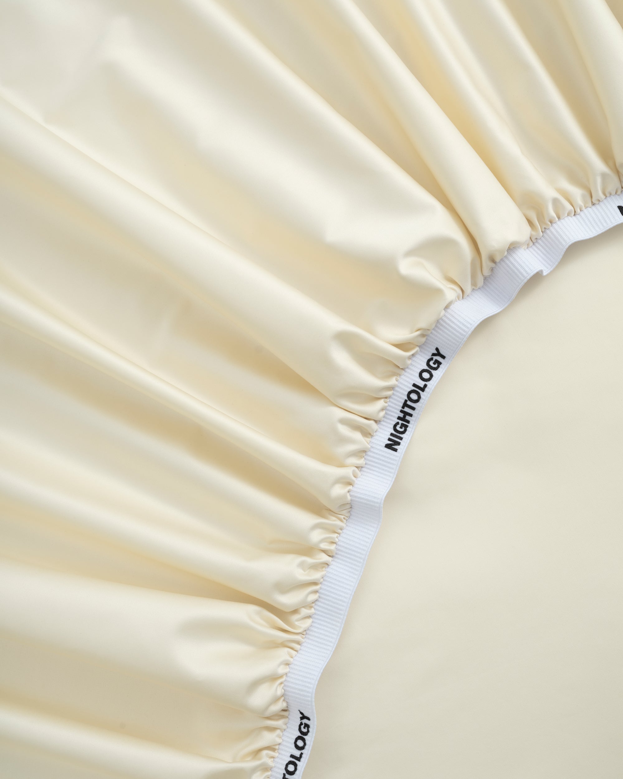 Beige Gingham Fitted Sheet