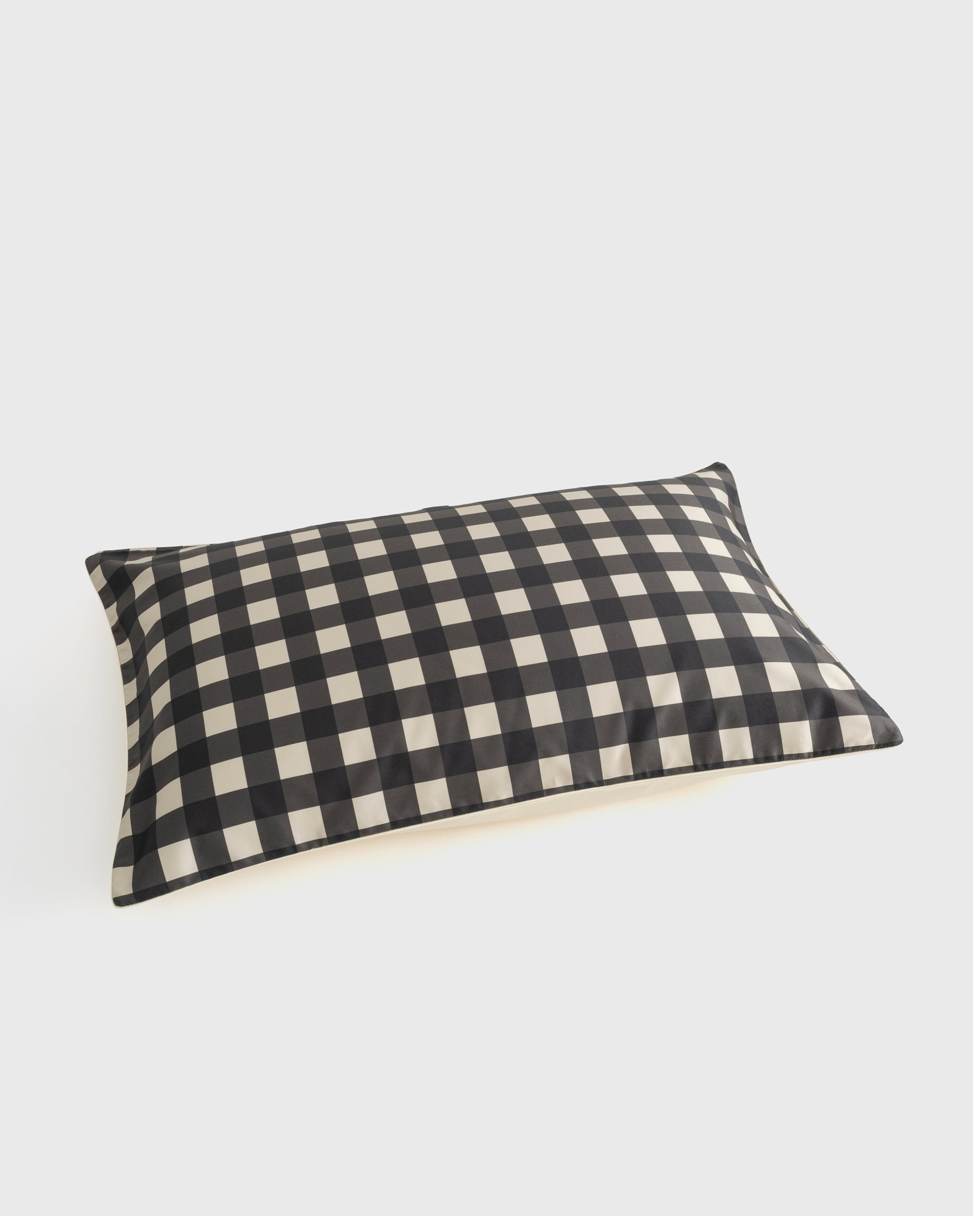 Beige Gingham Pillowcase