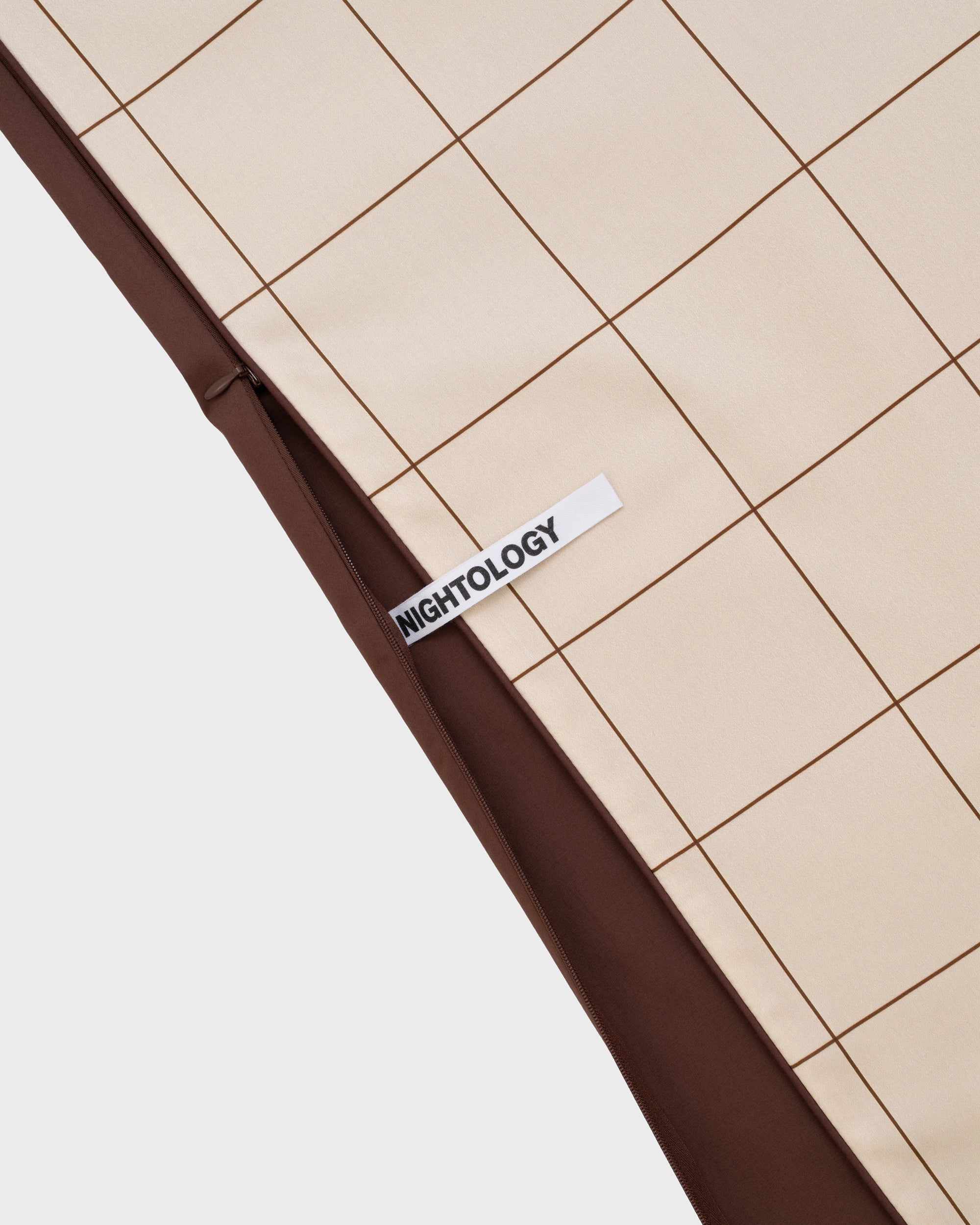 Beige Windowpane Duvet Cover