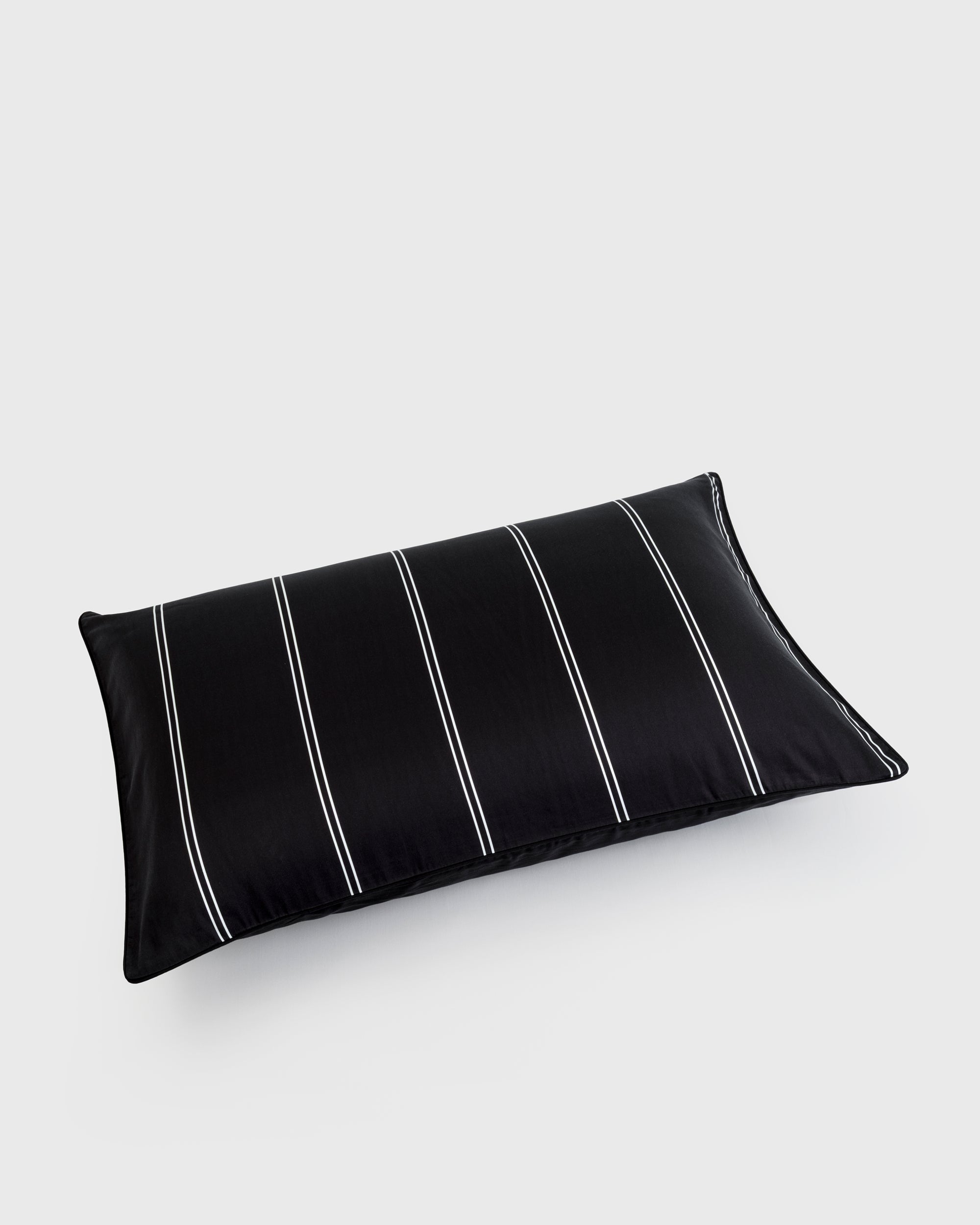 Black Dual Pinstripe Pillowcase