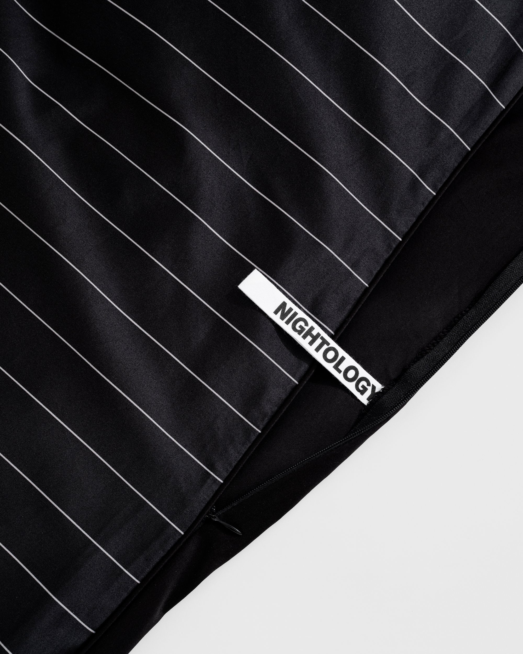 Black Pinstripe Duvet Cover