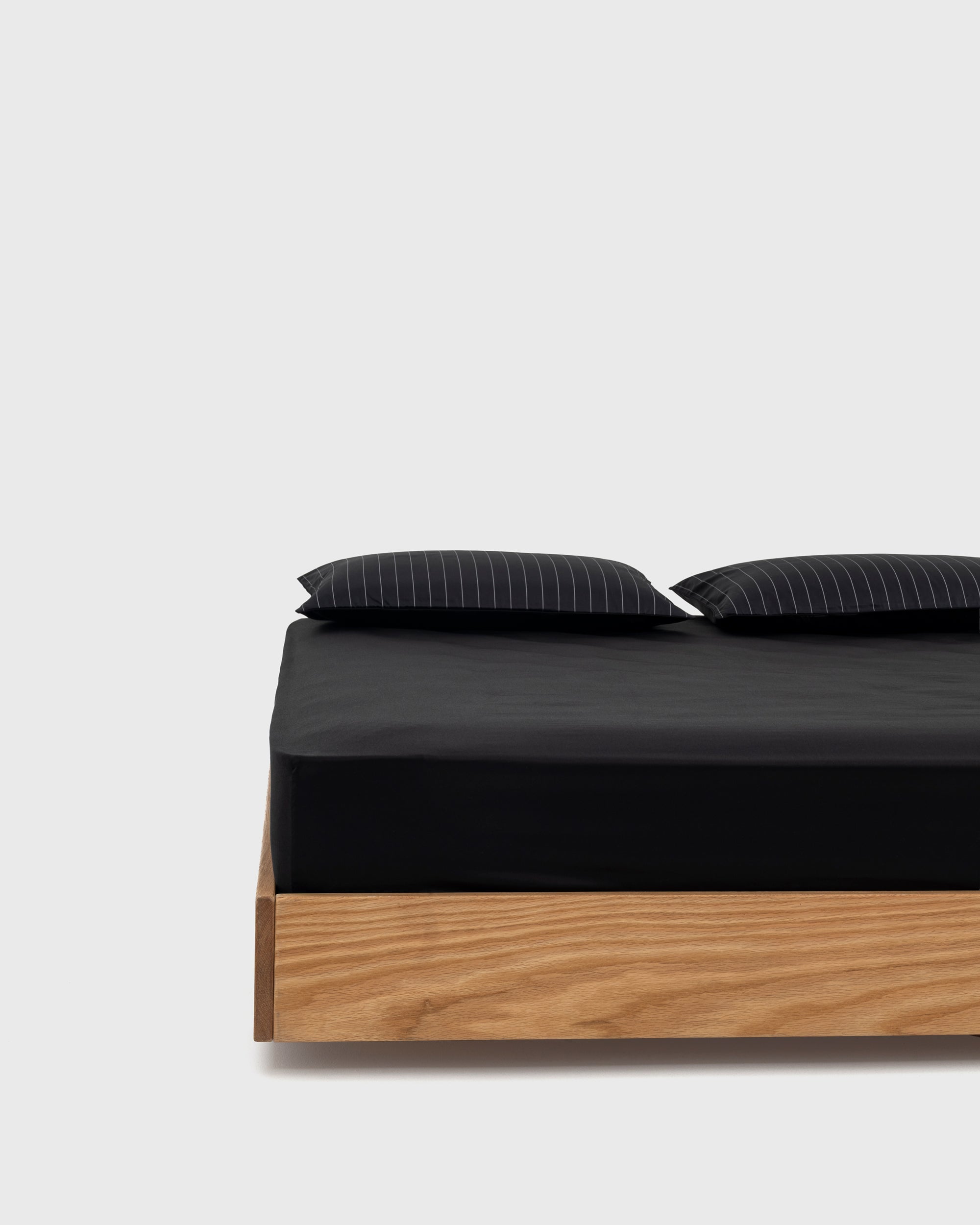 Black Pinstripe Fitted Sheet