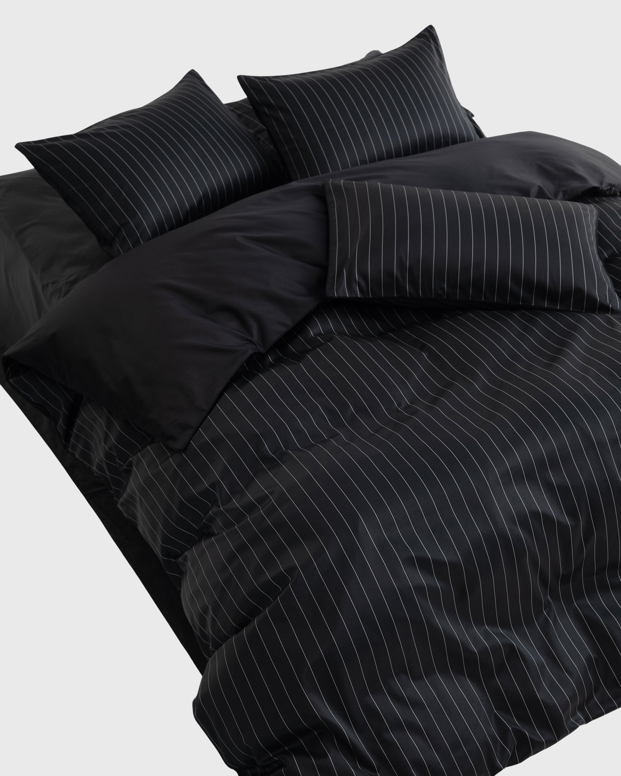 Black Pinstripe Duvet Cover