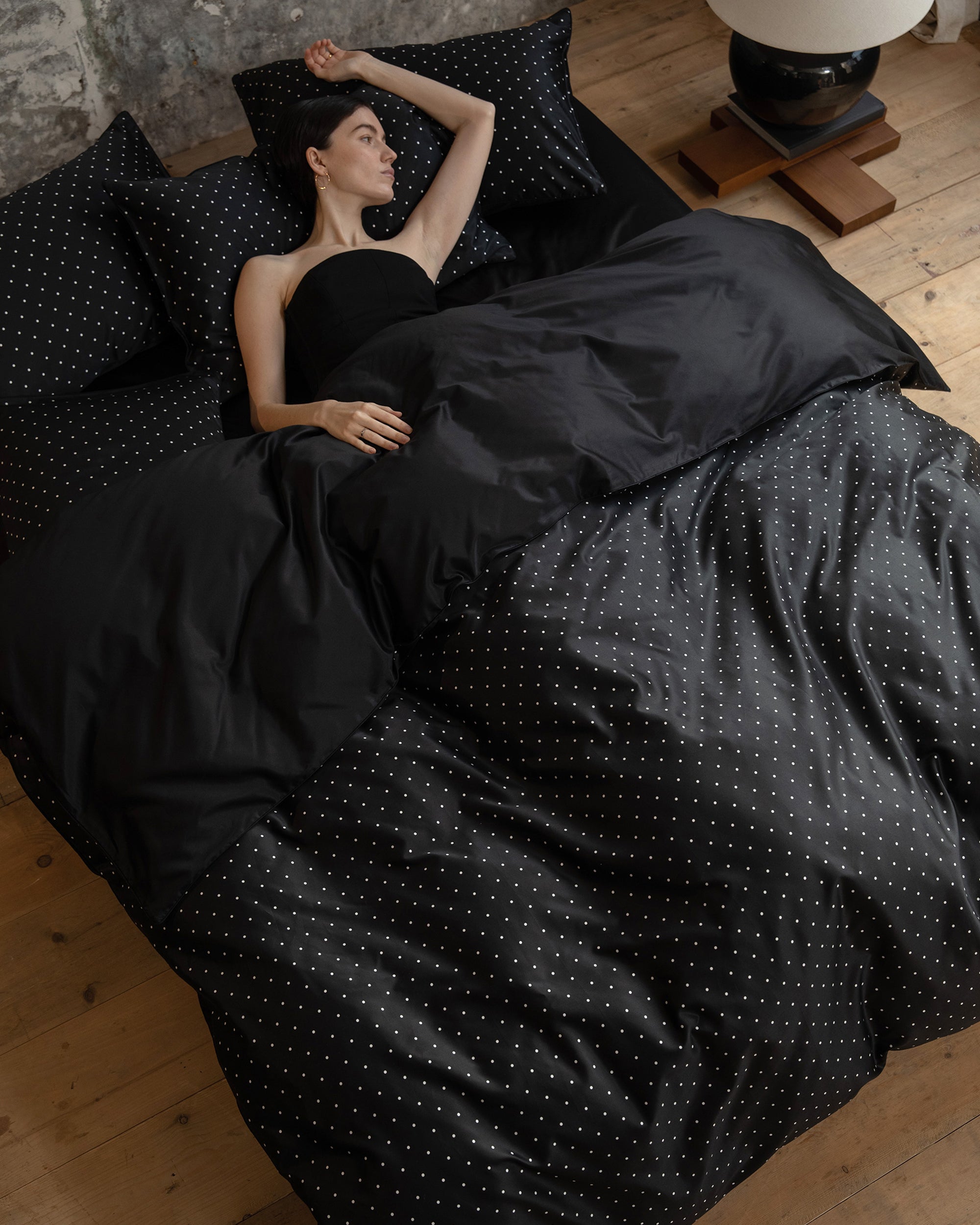 Black Polka-dot 4MM Duvet Cover