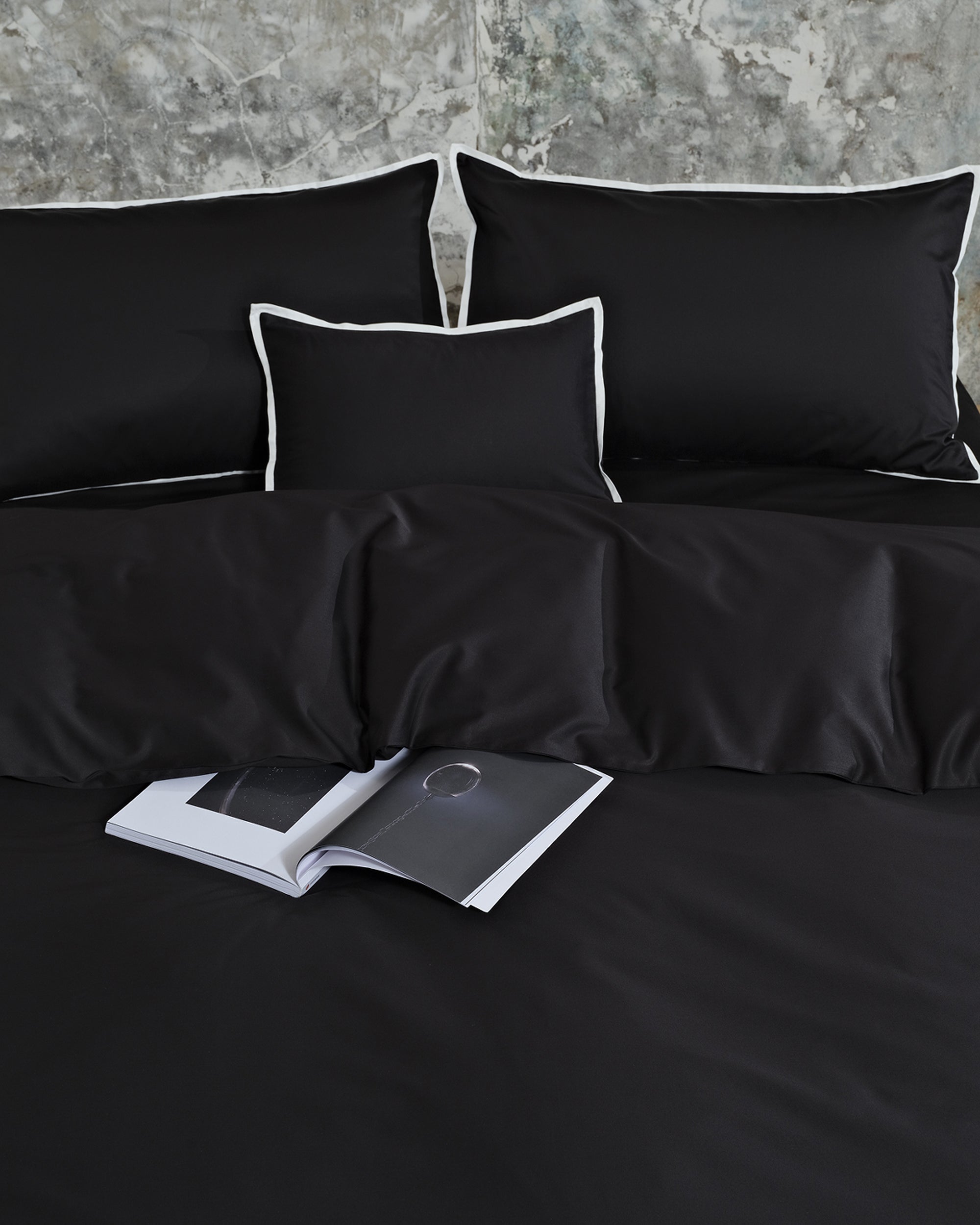 Black White Stroke Duvet Cover
