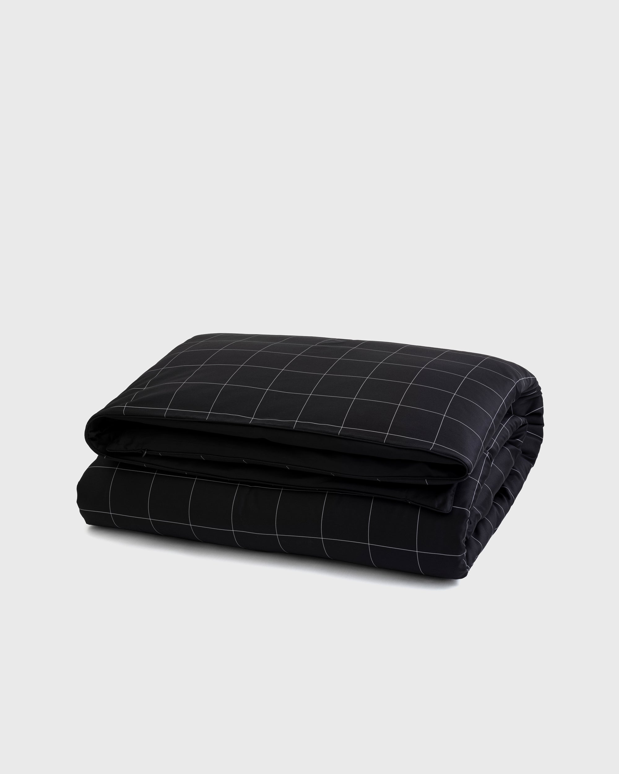 Black Windowpane Duvet Cover