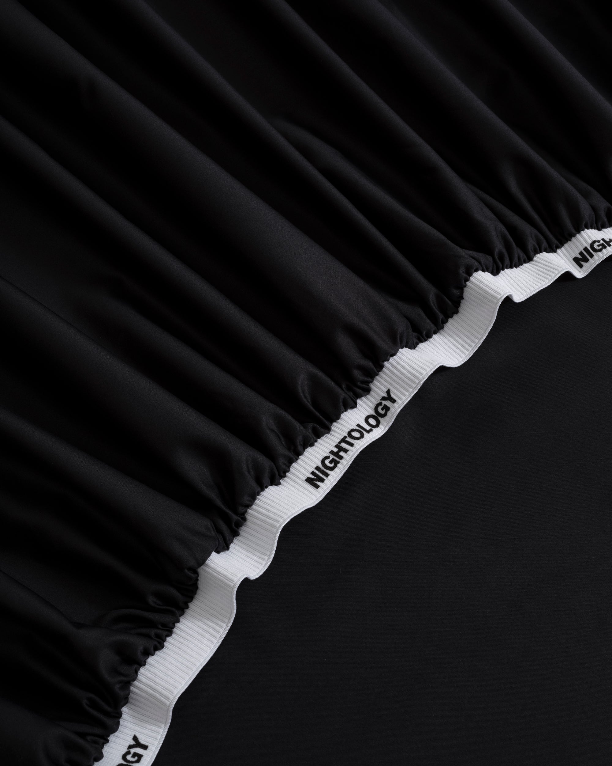 Black Windowpane Fitted Sheet