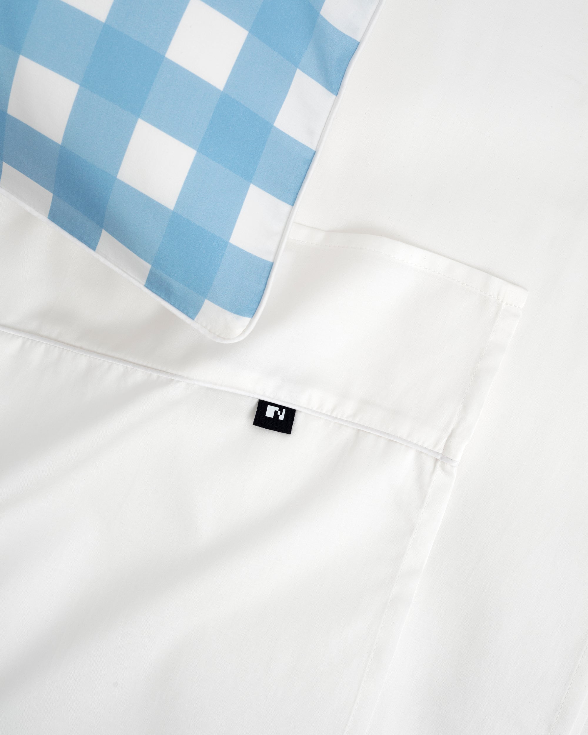 Blue Gingham Flat Sheet