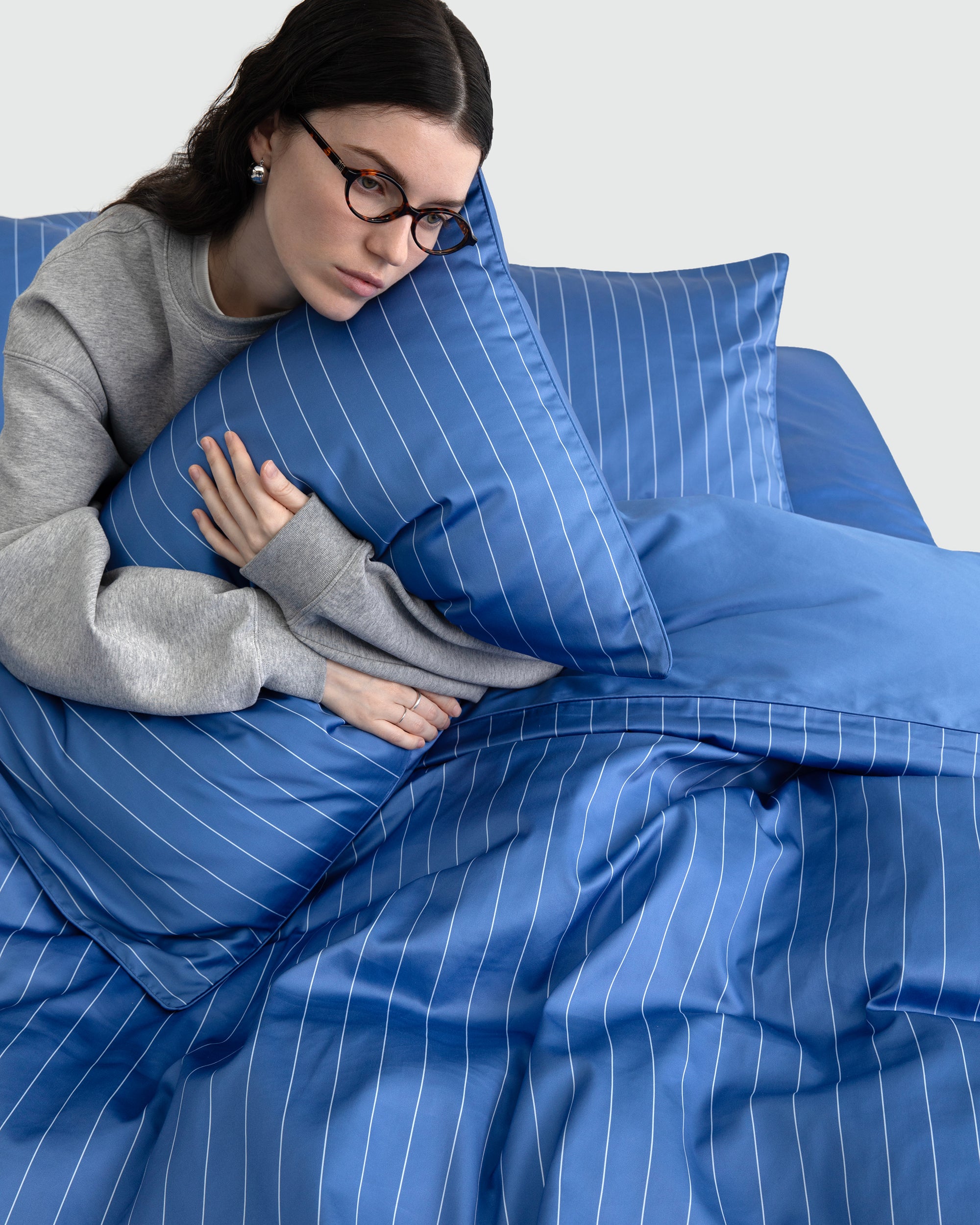 Blue Pinstripe Pillowcase