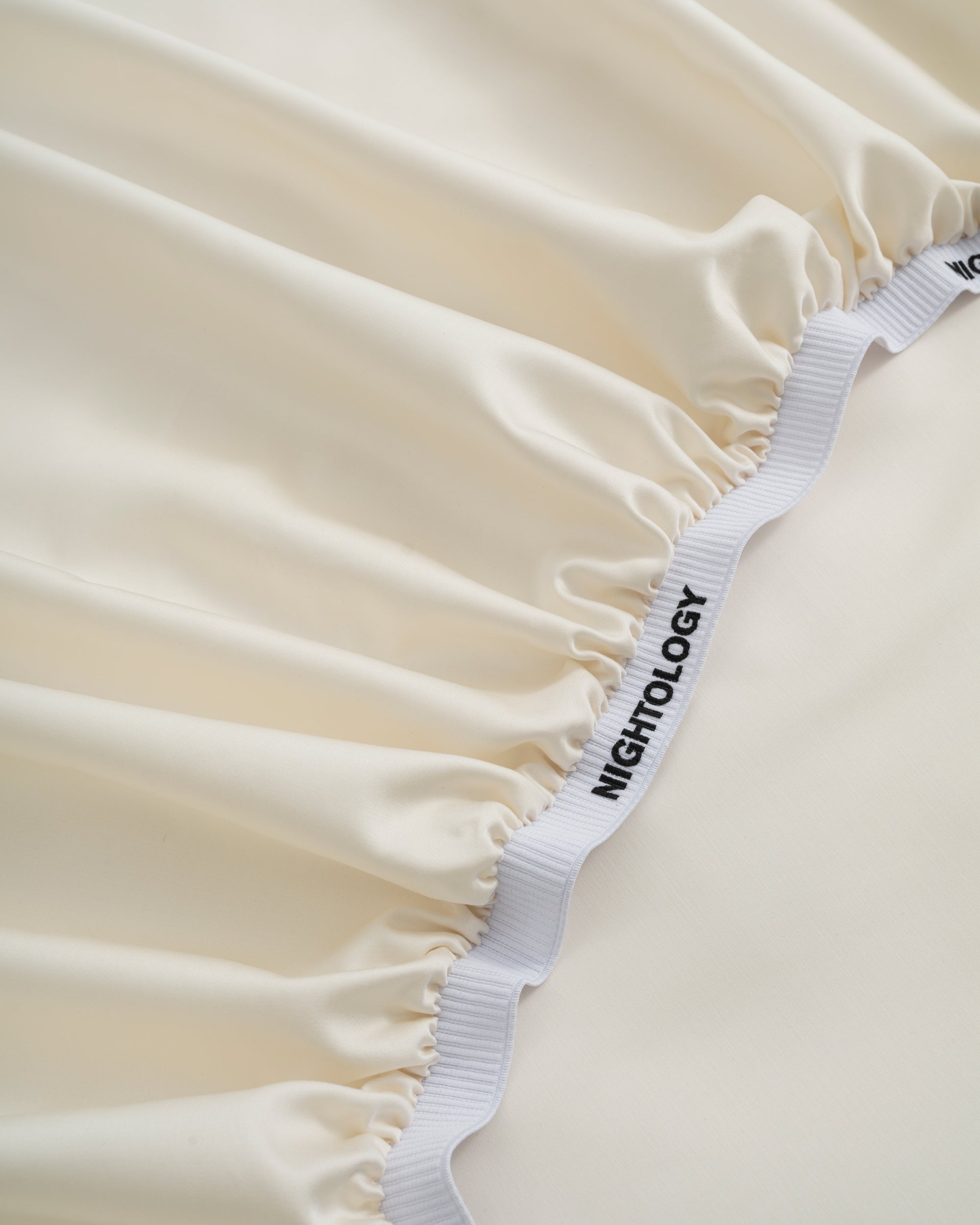 Cream Butterfly Fitted Sheet