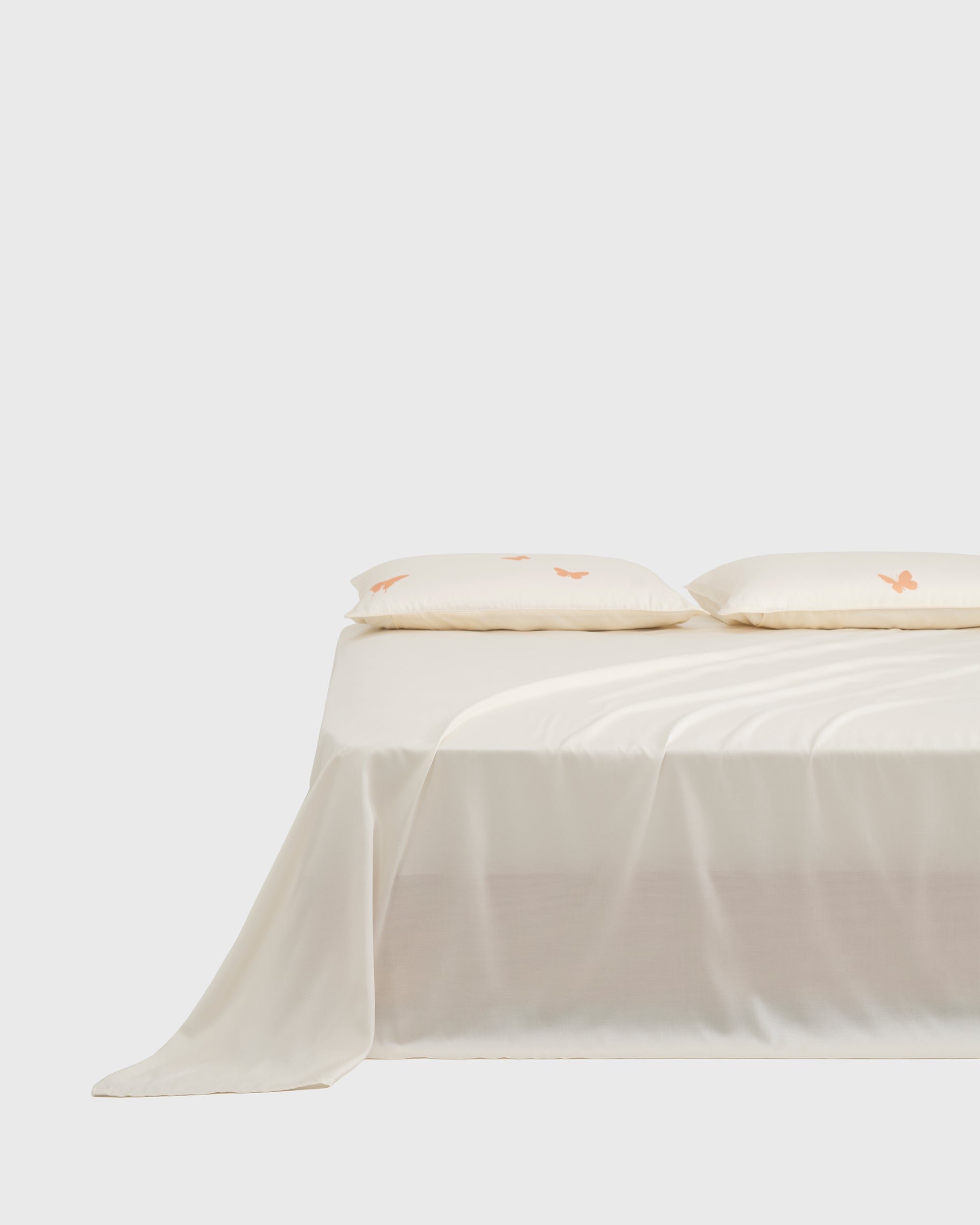 Cream Butterfly Flat Sheet