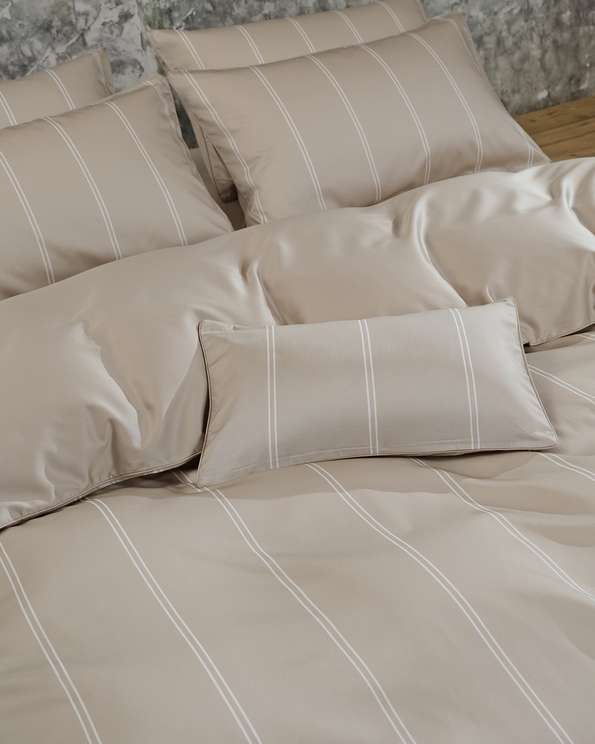 Golden Dual Pinstripe Duvet Cover