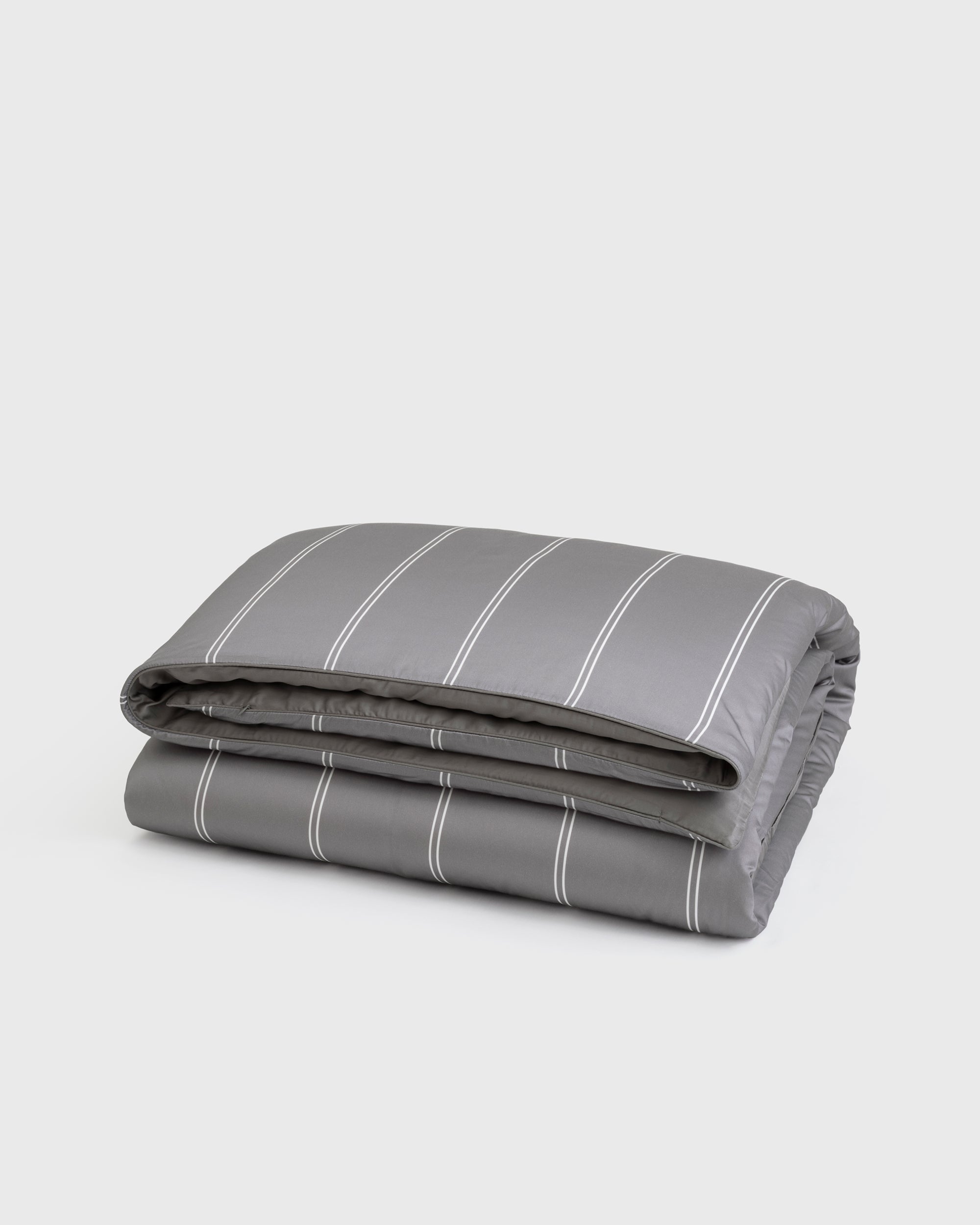 Grey Dual Pinstripe Duvet Cover