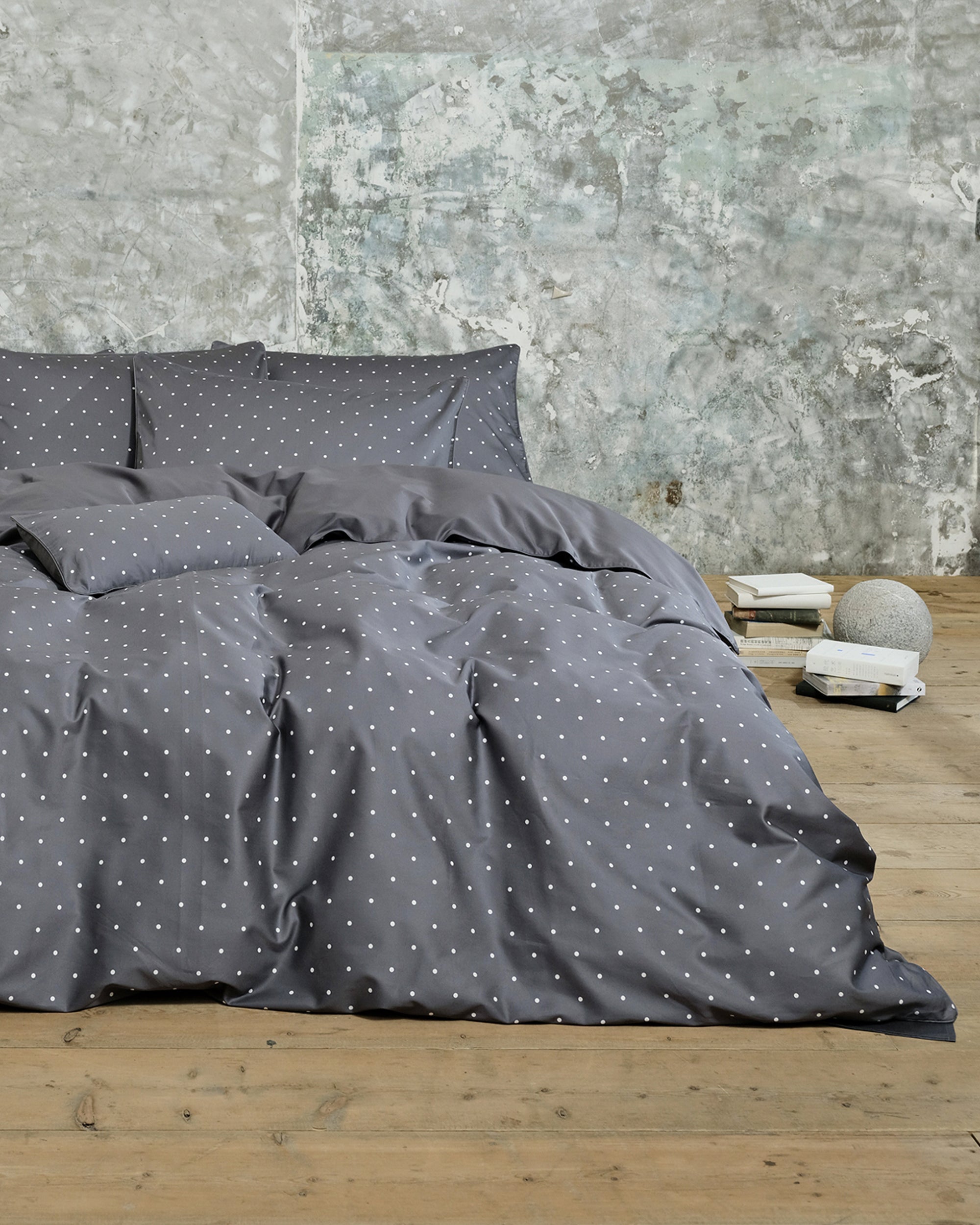 Grey Polka-dot 6MM Duvet Cover