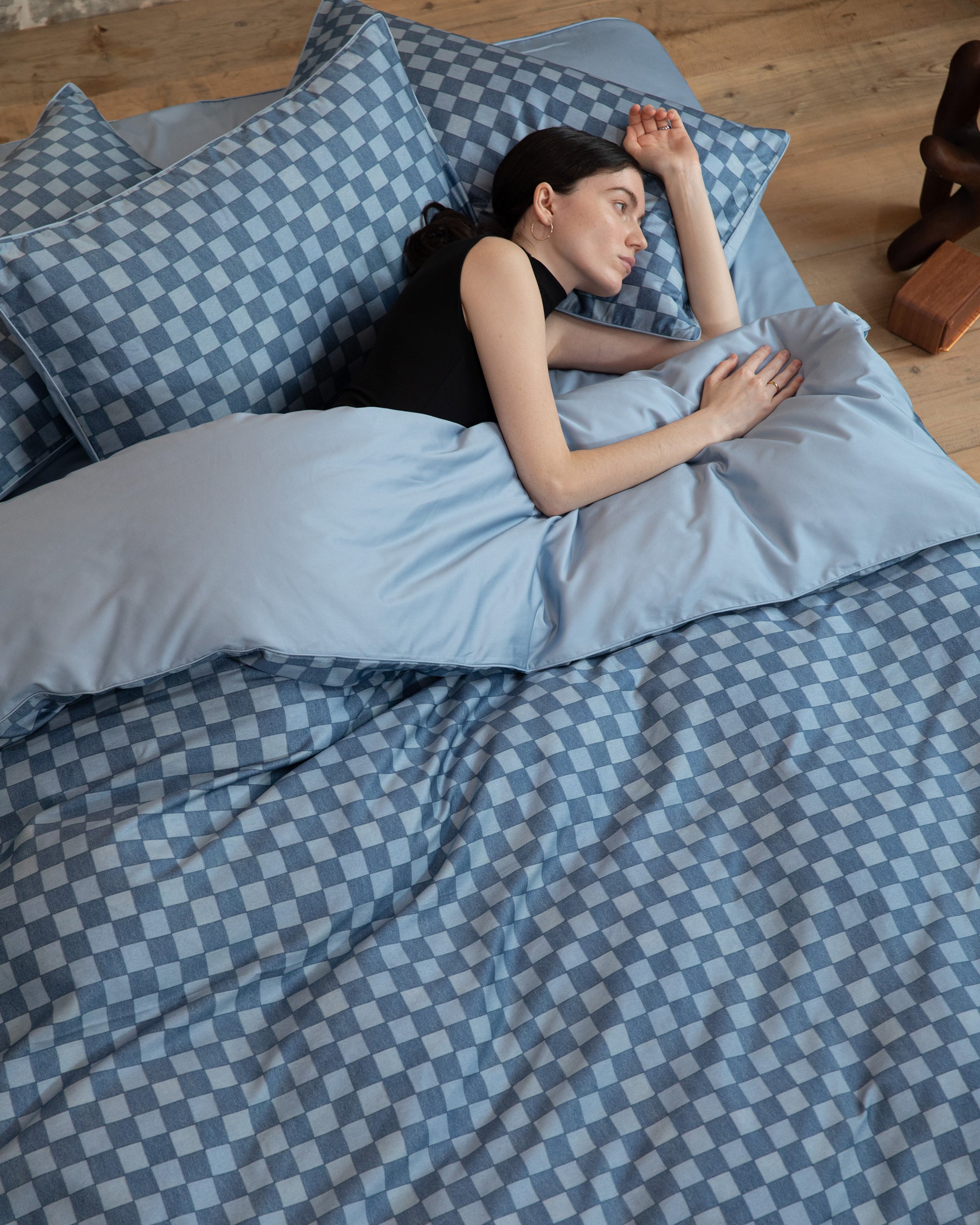 Jeans Checkerboard Duvet Cover