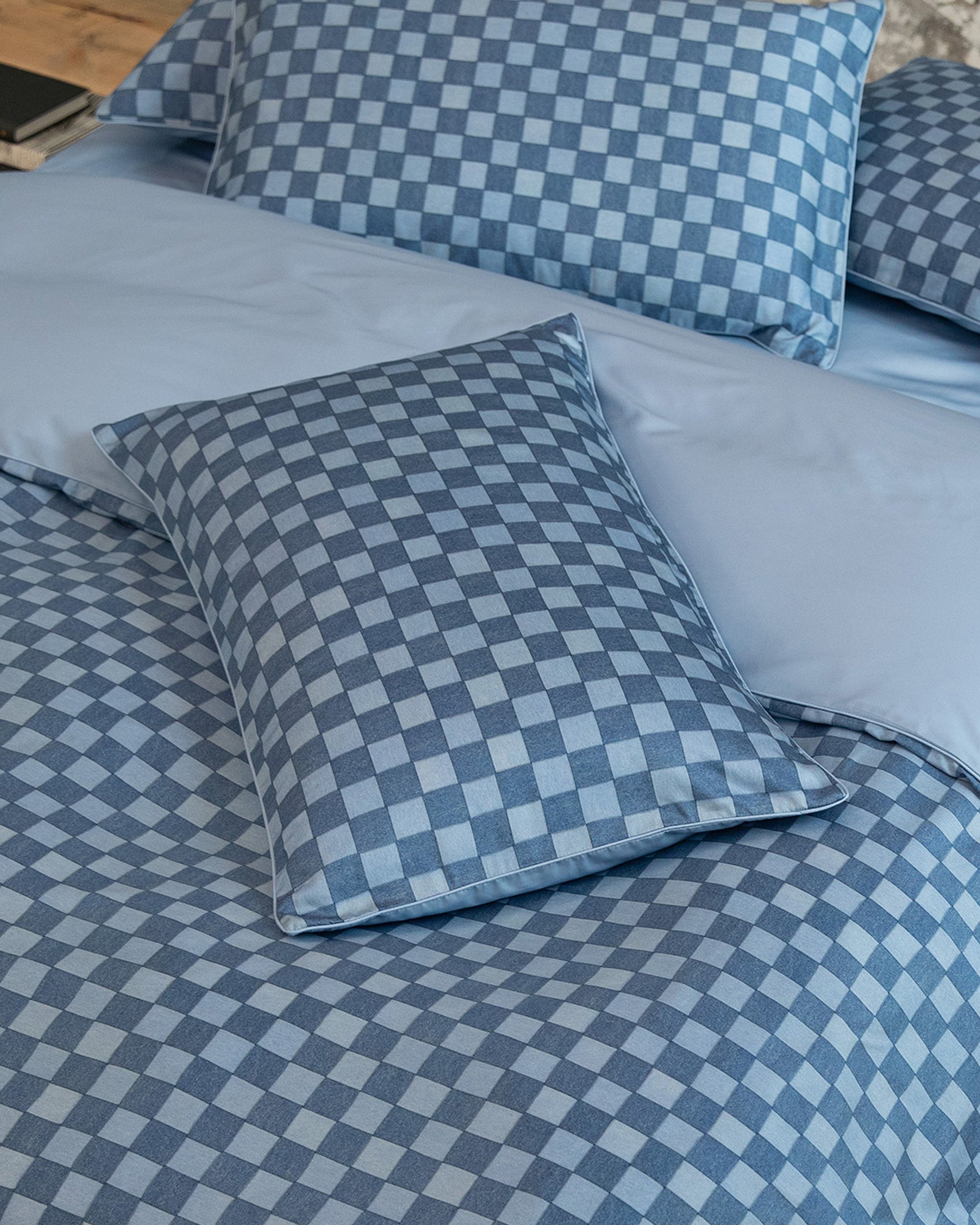 Jeans Checkerboard Pillowcase
