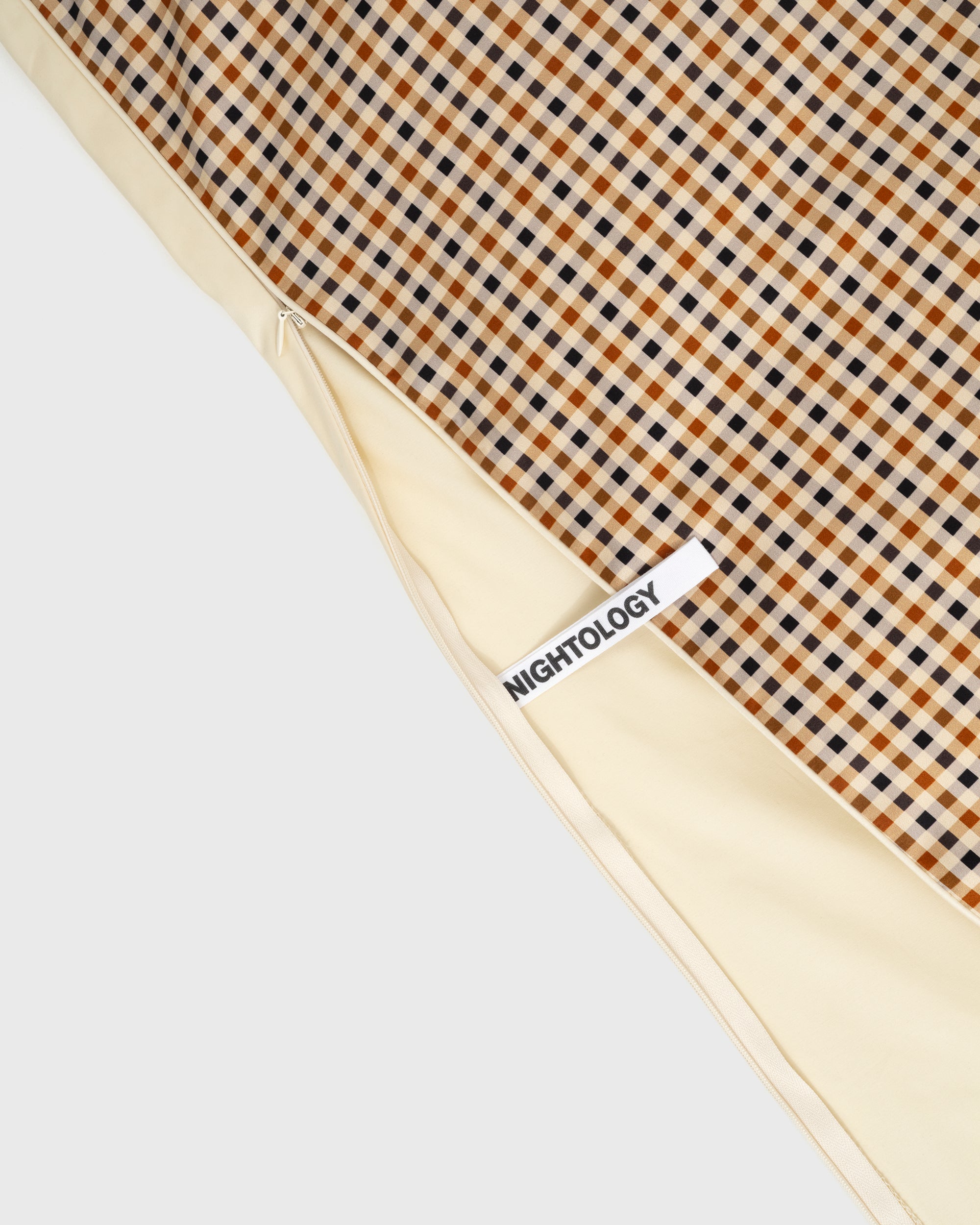 Mini Beige Gingham Duvet Cover