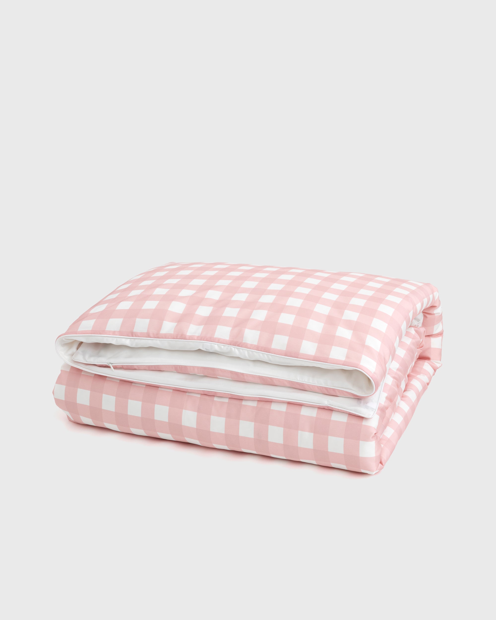 Pink Gingham Duvet Cover