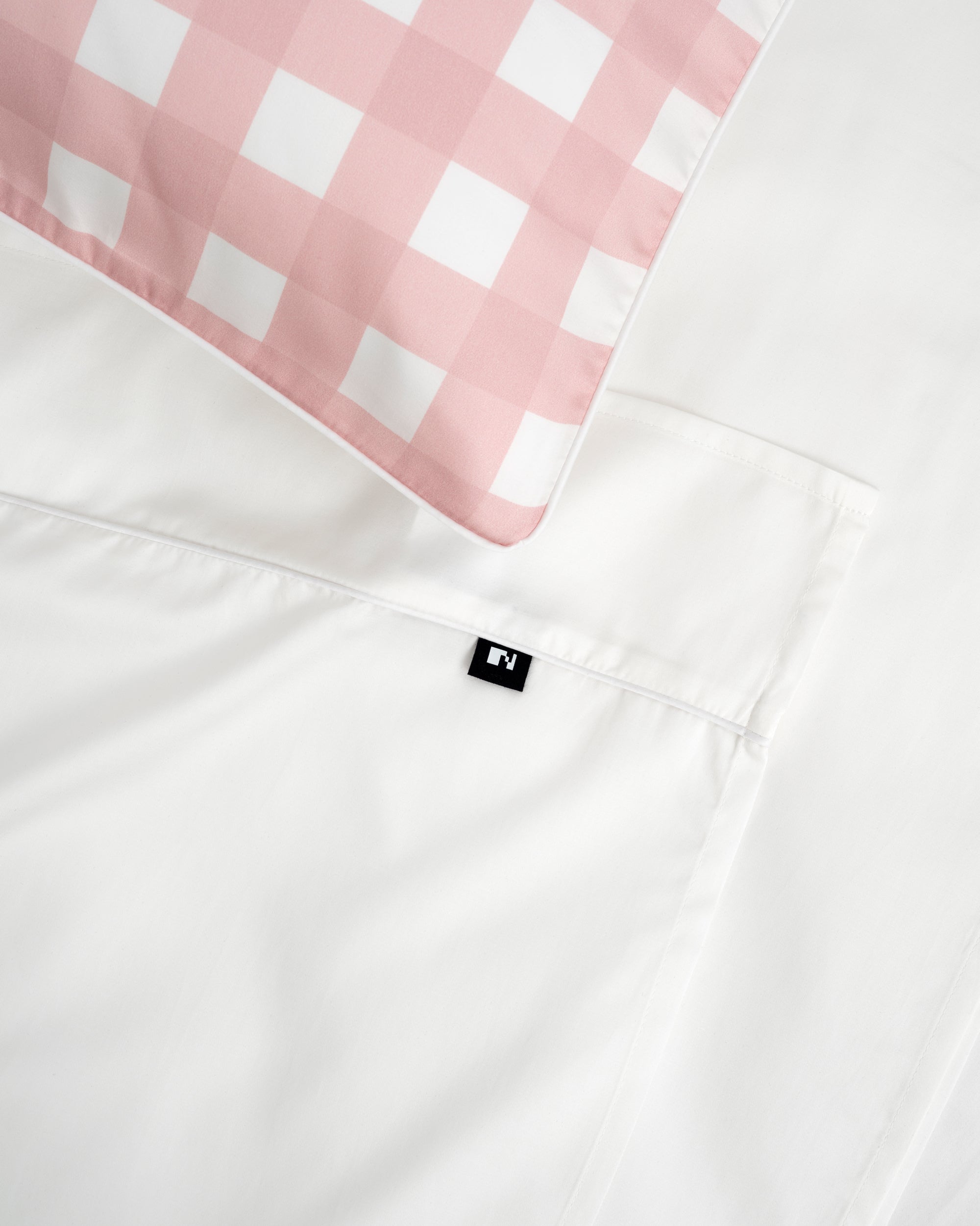 Pink Gingham Flat Sheet
