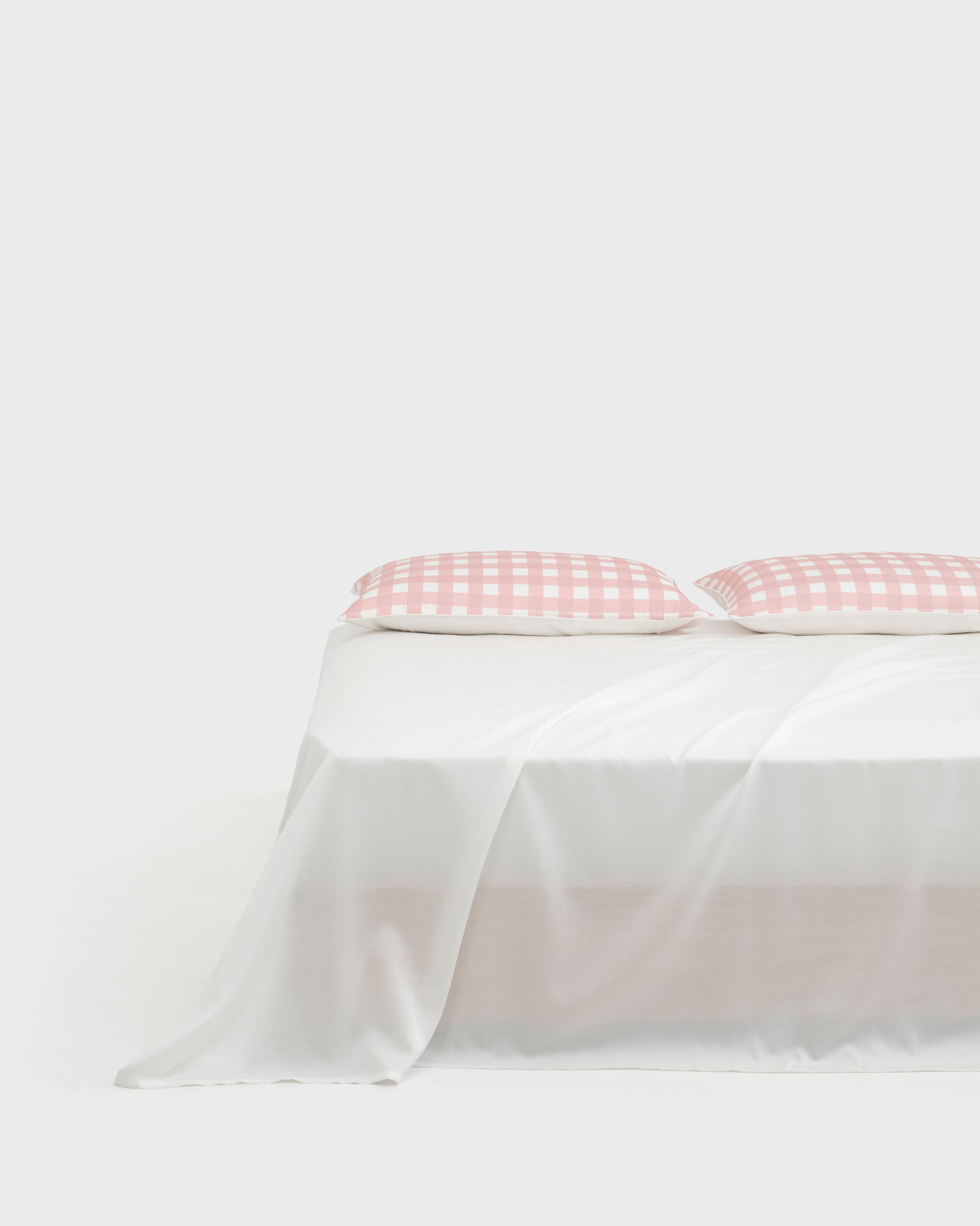 Pink Gingham Flat Sheet
