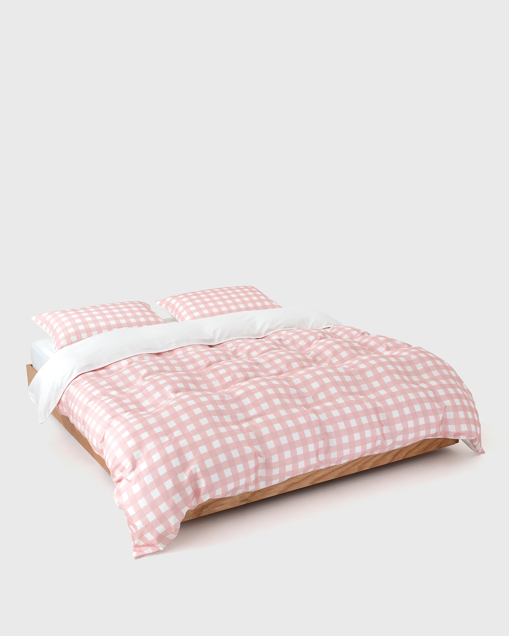 Pink Gingham Duvet Cover