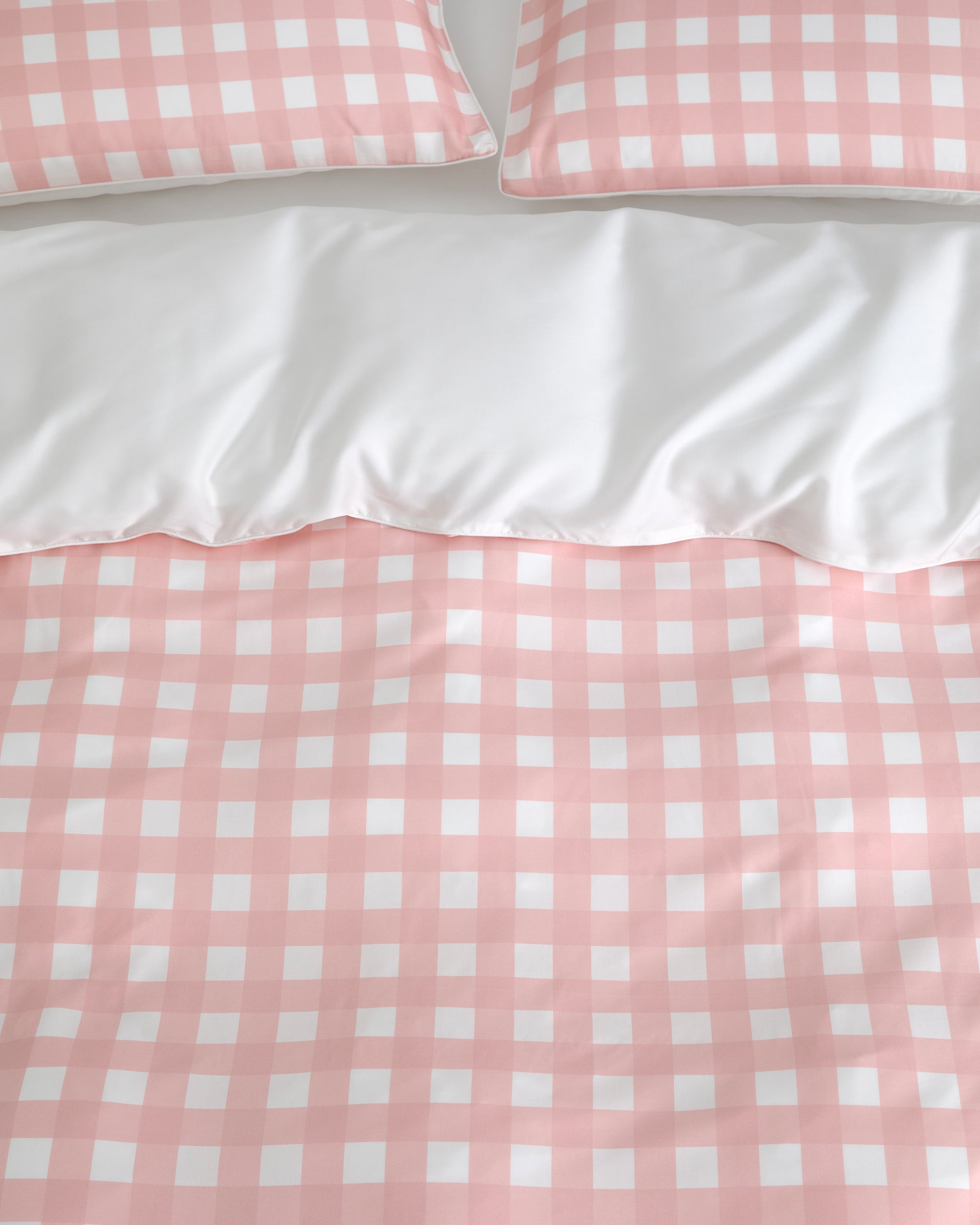 Pink Gingham Duvet Cover